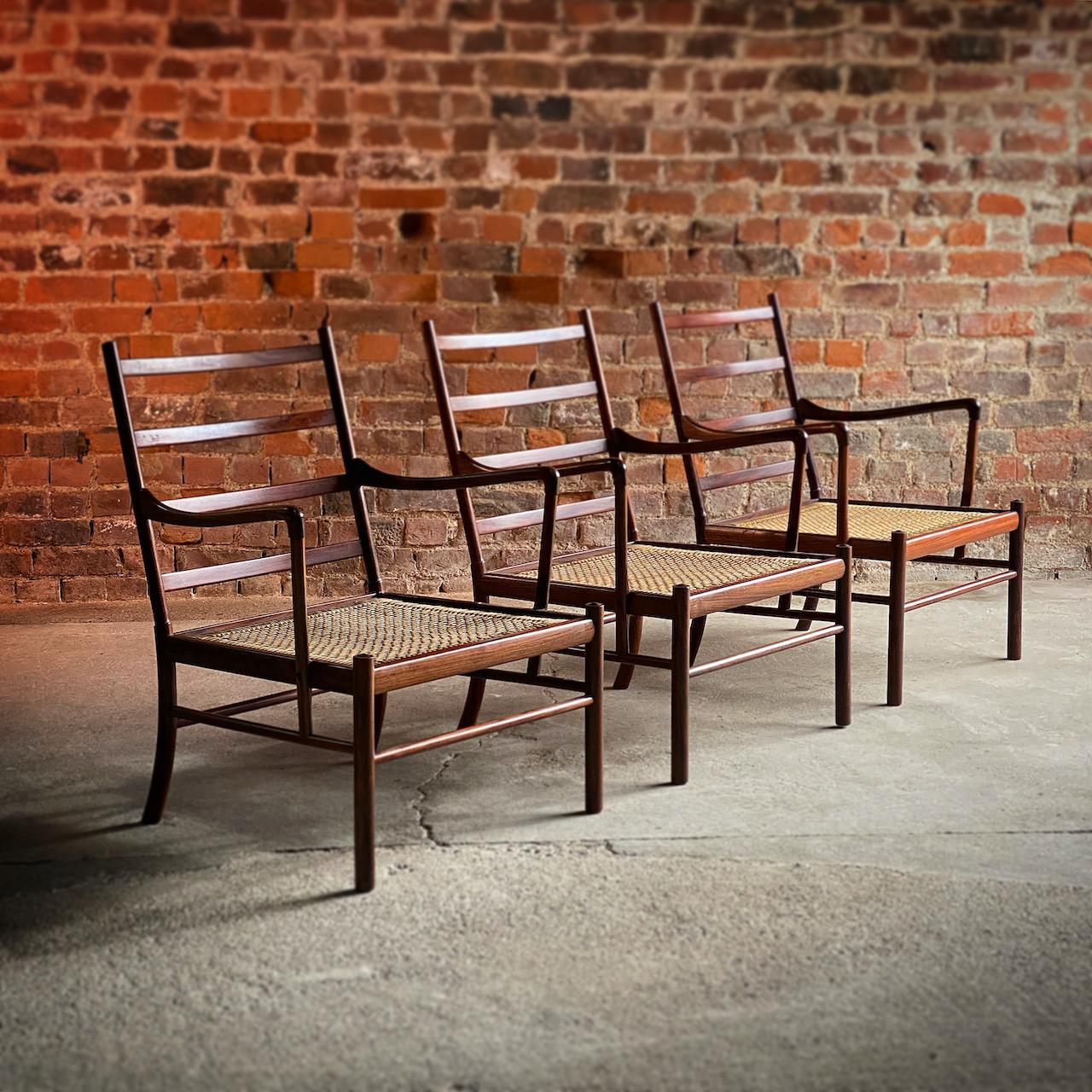 Ole Wanscher Model 149 Rosewood Colonial Chairs by Poul Jeppesens, circa 1950 10