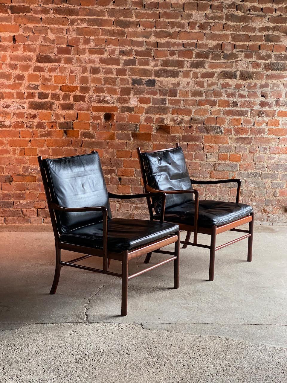 Ole Wanscher Model 149 Rosewood Colonial Chairs by Poul Jeppesens, circa 1950 1