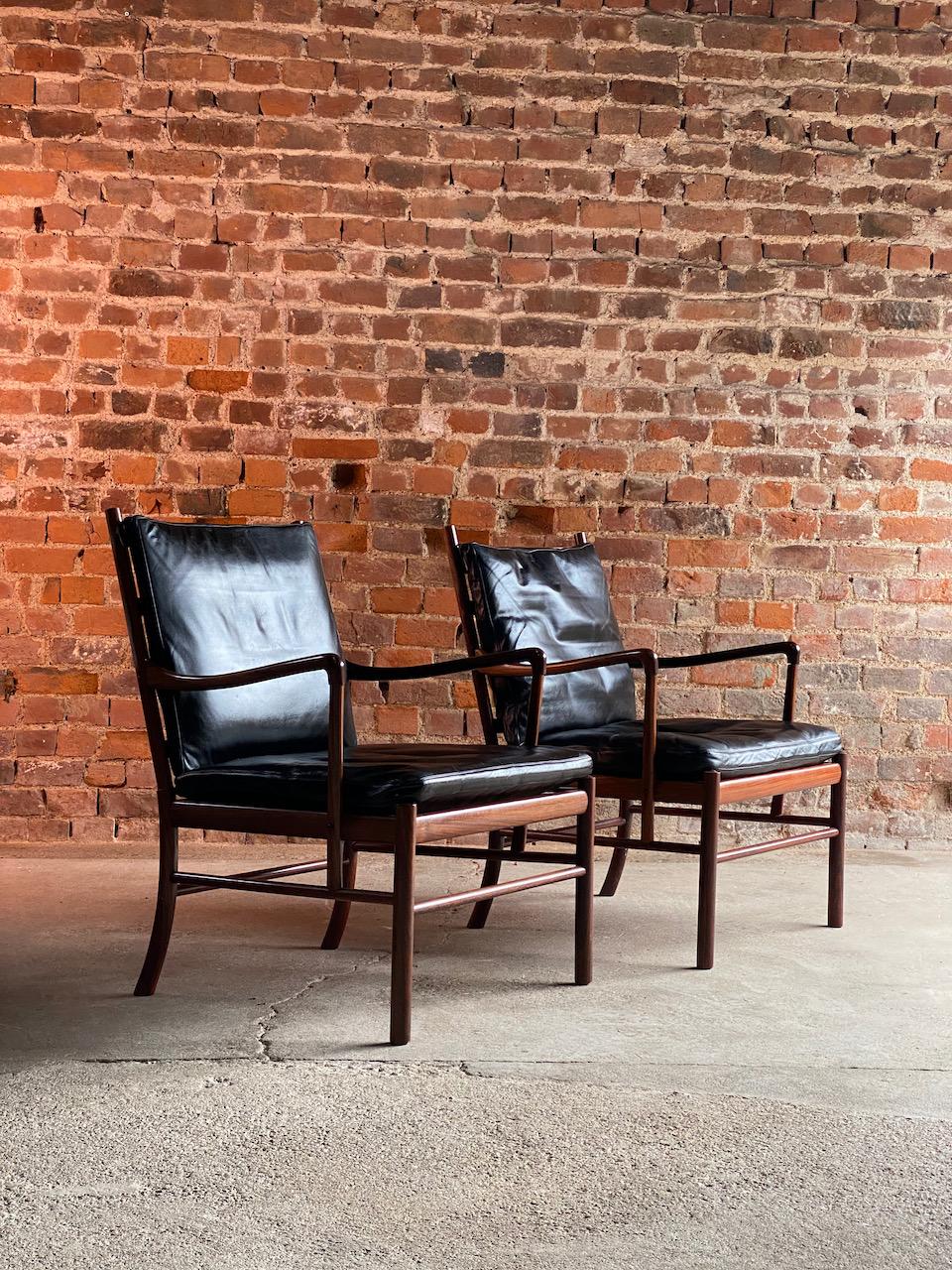 Ole Wanscher Model 149 Rosewood Colonial Chairs by Poul Jeppesens, circa 1950 2