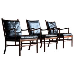 Ole Wanscher Model 149 Rosewood Colonial Chairs by Poul Jeppesens, circa 1950