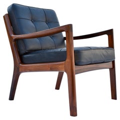 Ole Wanscher Model 166 Rosewood 'Senator' Lounge Chair For France & Son, Denmark