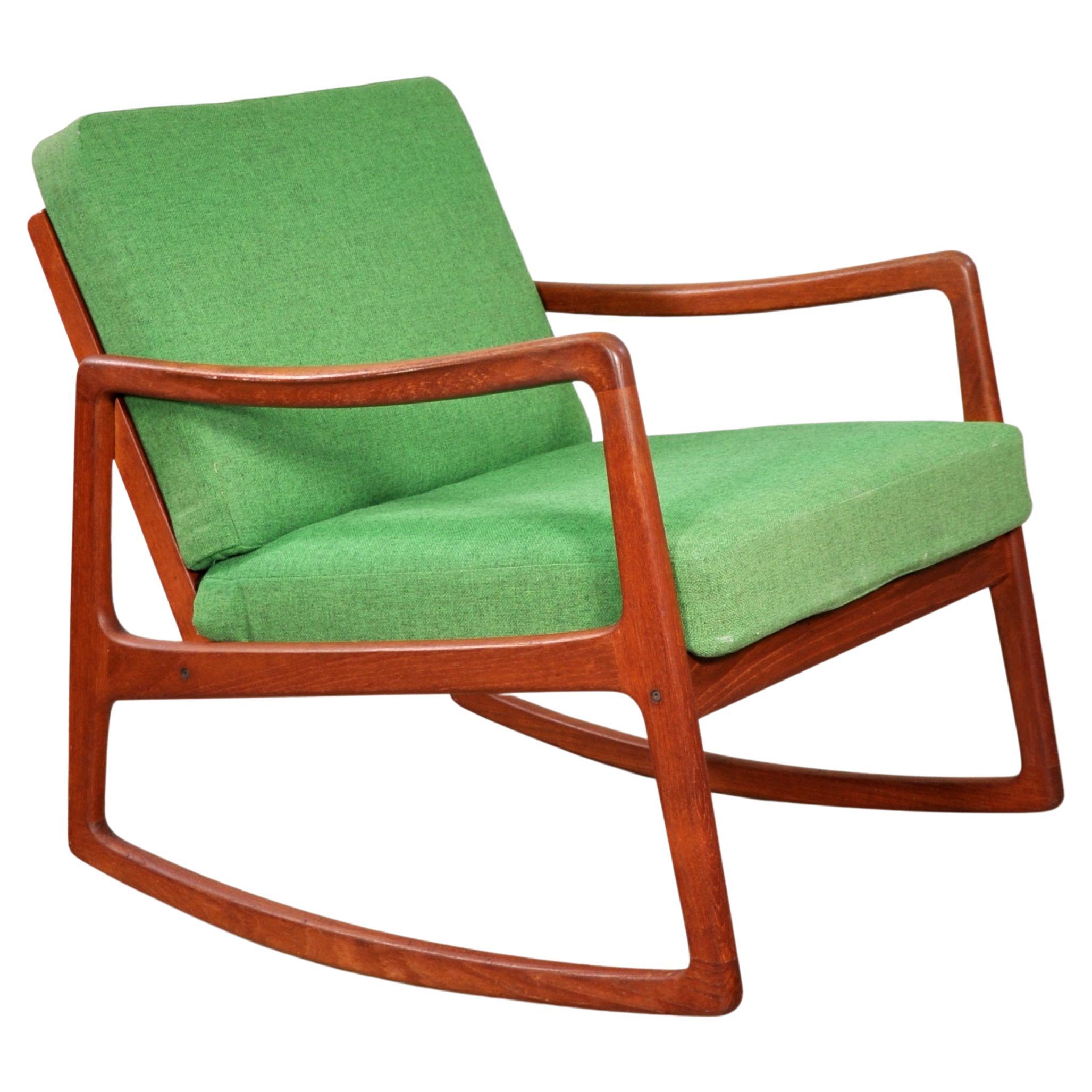 Ole Wanscher Model FD-120 Rocking Chair for France & Søn For Sale
