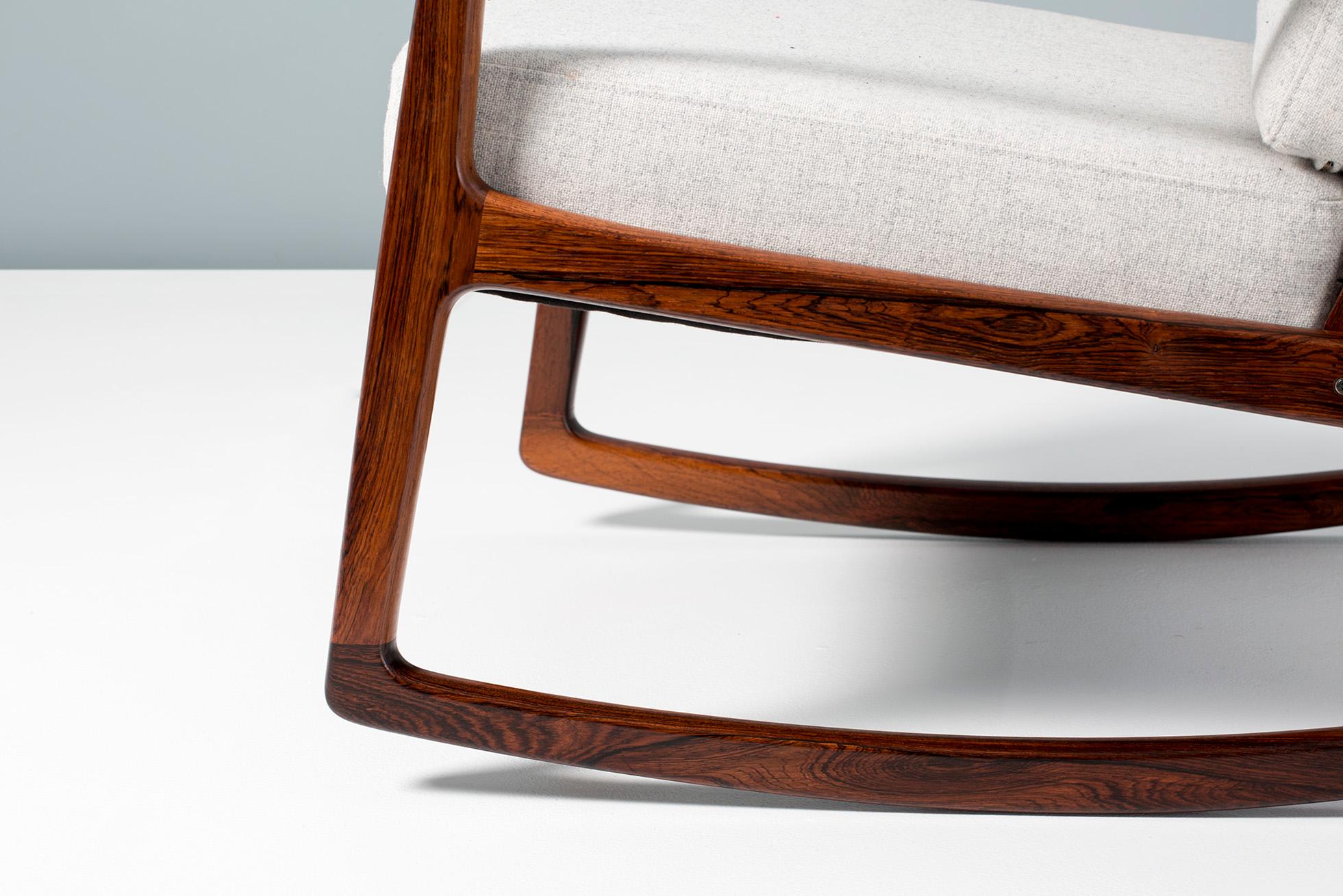 Ole Wanscher Model FD-120 Rosewood Rocking Chair, circa 1960 1