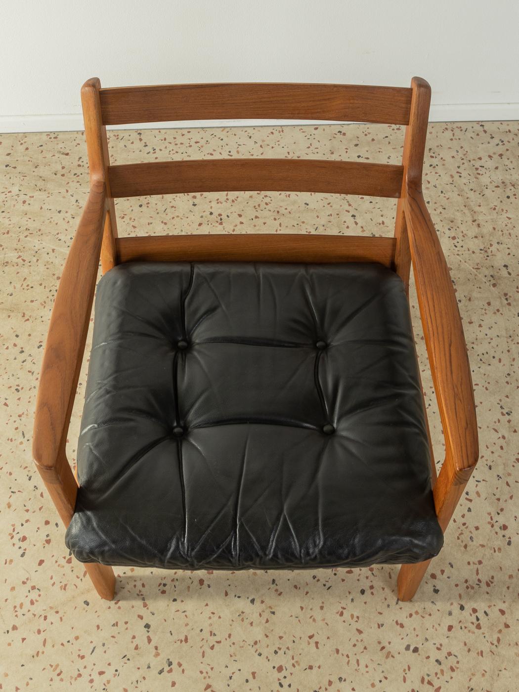 Mid-20th Century Ole Wanscher Model Senator Leather Armchair, 1960s For Sale
