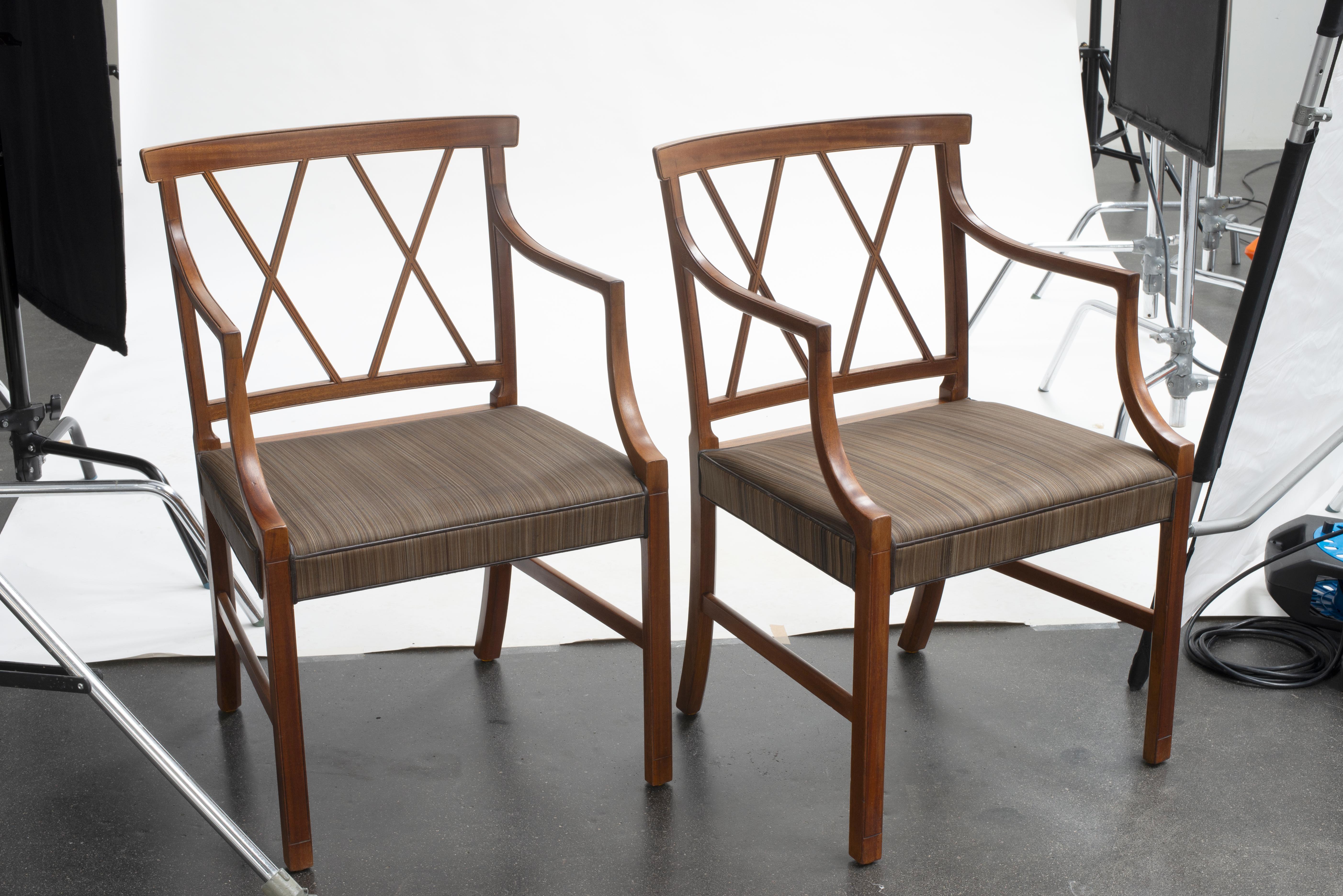 Laqué Ole Wanscher Pair of Armchairs for A. J. Iversen en vente