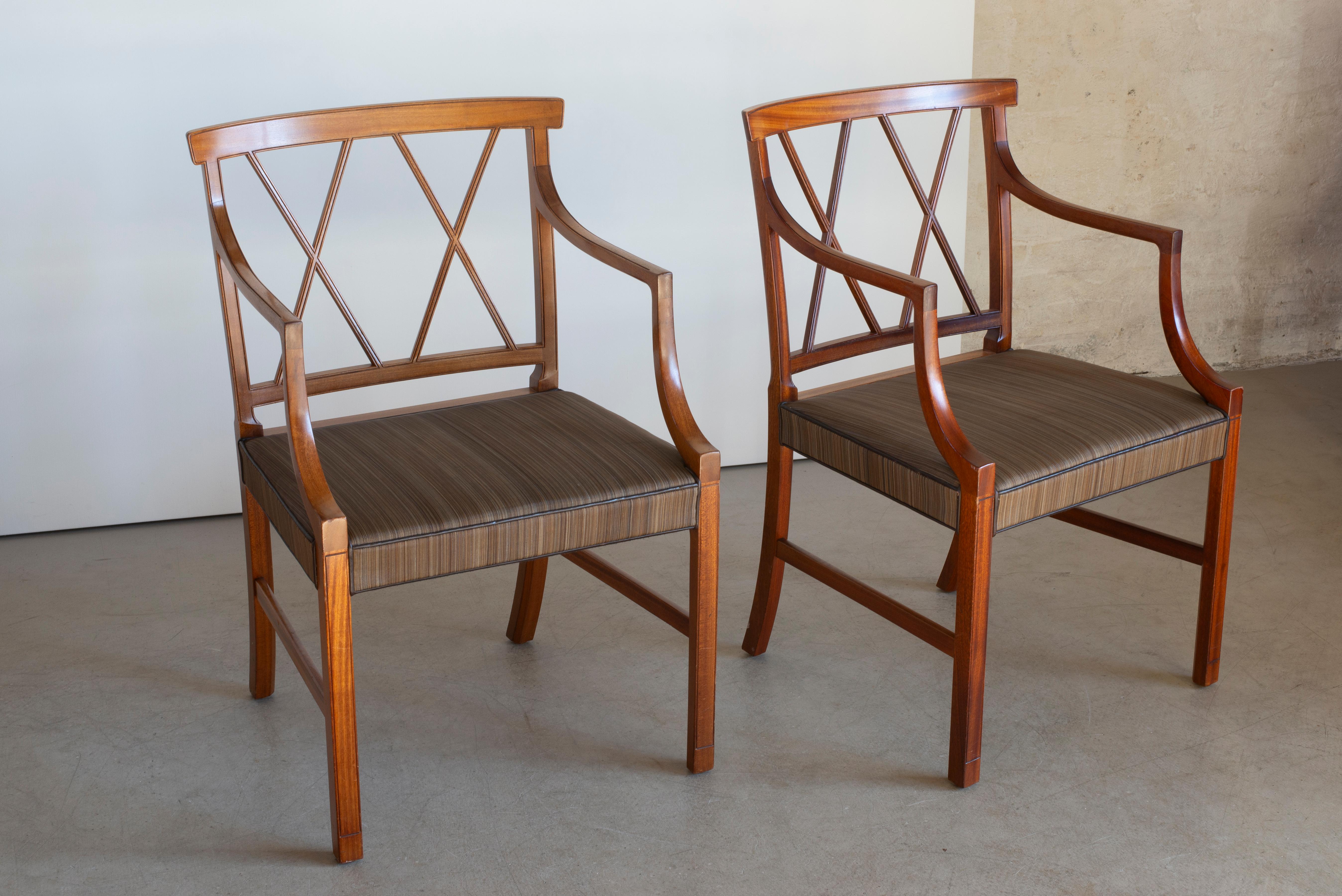 Paire de fauteuils d'Ole Wanscher pour A. J. Iversen Bon état - En vente à Copenhagen, DK