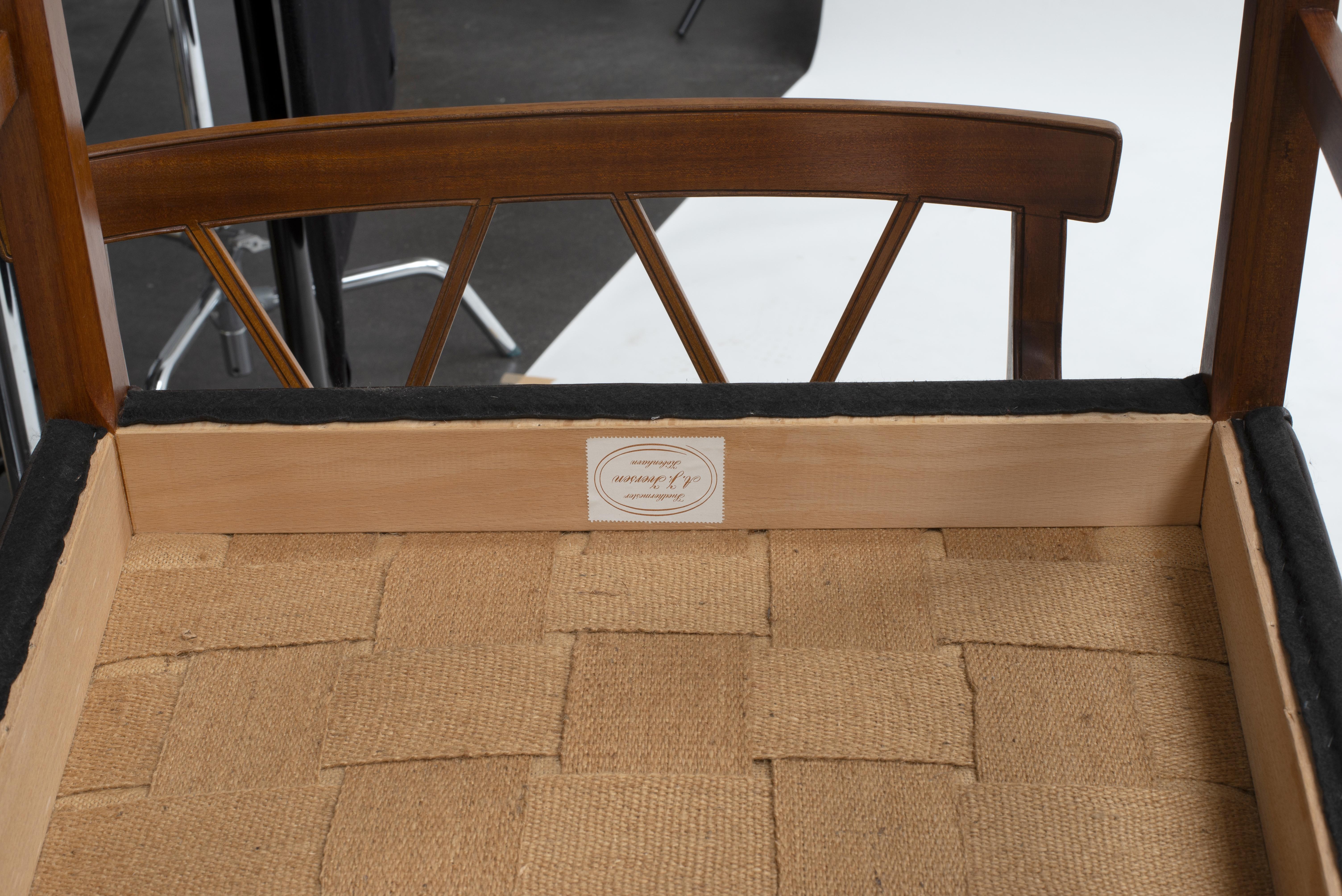 Ole Wanscher Pair of Armchairs for A. J. Iversen Bon état - En vente à Copenhagen, DK