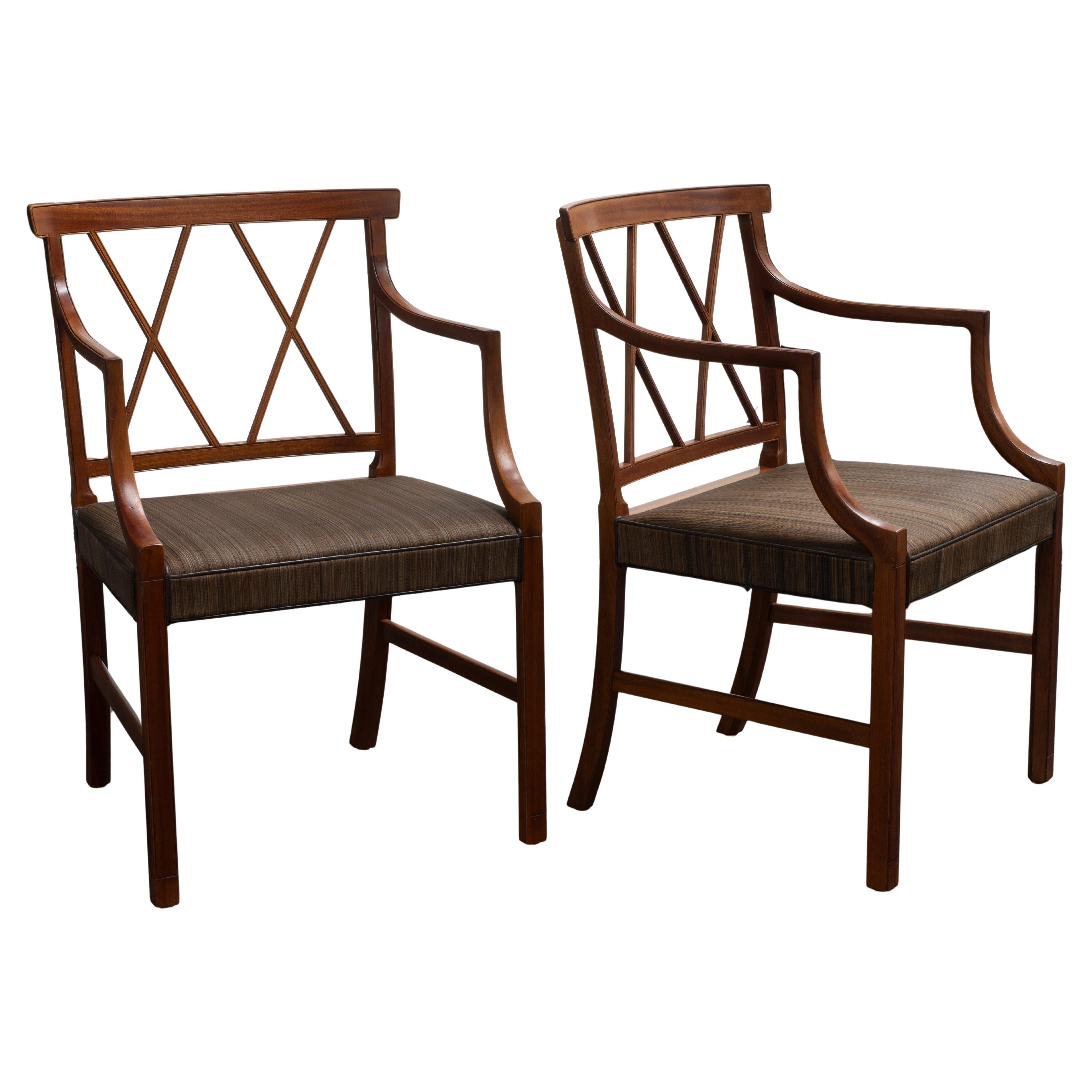 Ole Wanscher Pair of Armchairs for A. J. Iversen en vente
