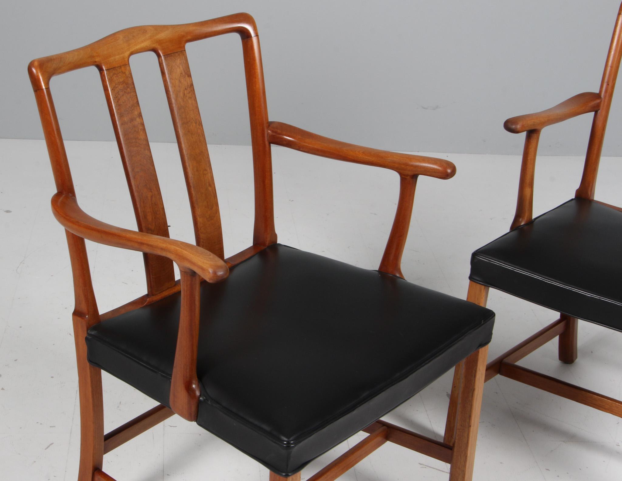 Coppia di poltrone Ole Wanscher modello 1764, Danimarca anni '50 In condizioni buone in vendita a Esbjerg, DK