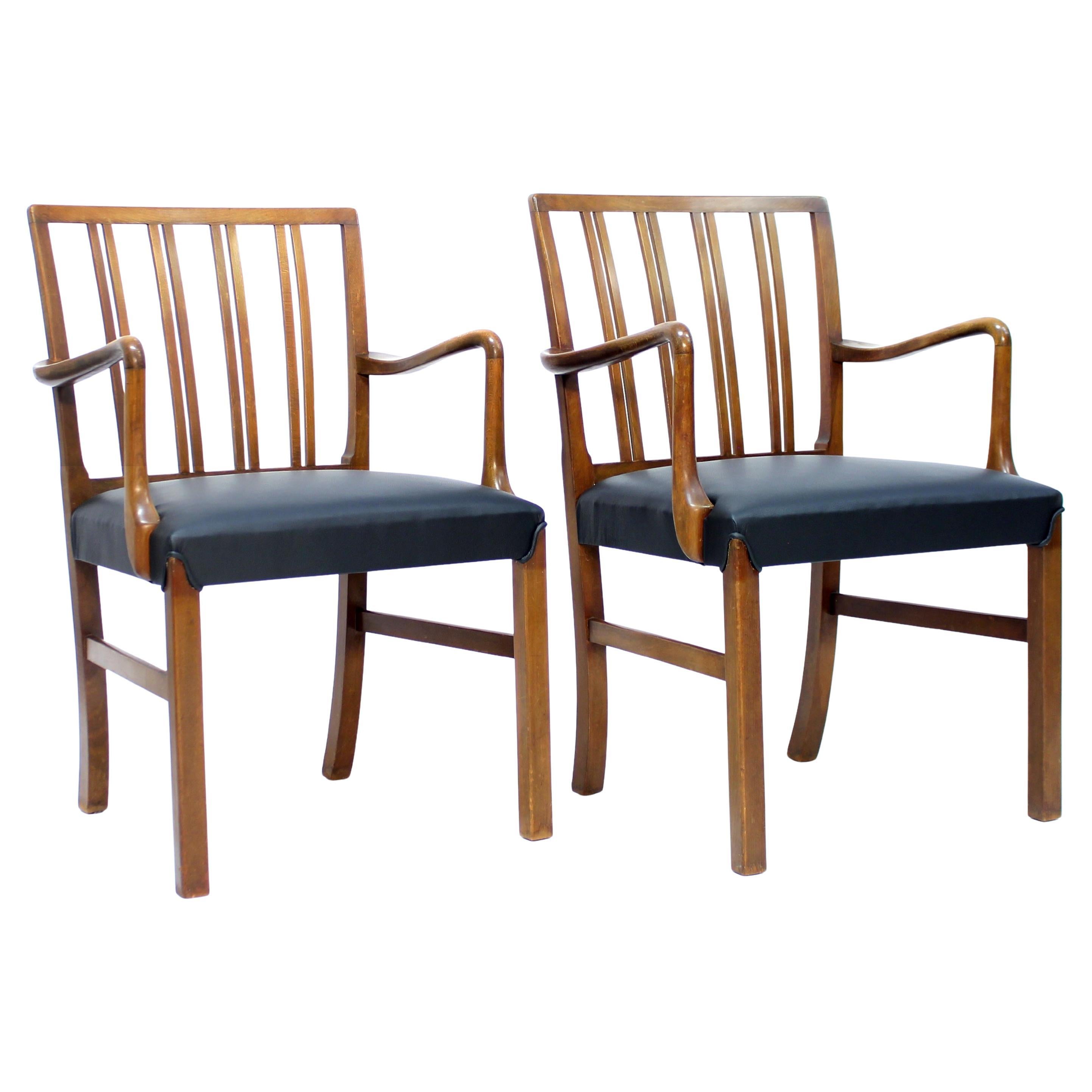 Paire de fauteuils danois 1675 pour Fritz Hansen, 1942