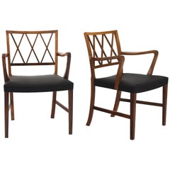 Ole Wanscher Pair of Rosewood Armchairs for A. J. Iversen