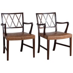 Ole Wanscher Pair of Rosewood Armchairs for A. J. Iversen