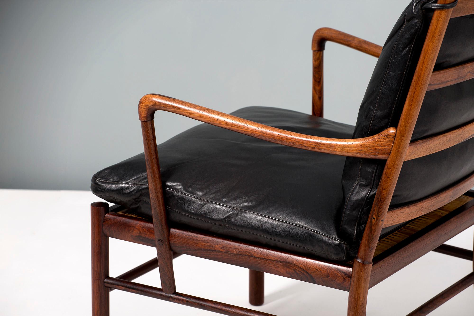 Danish Ole Wanscher Pair of Vintage Rosewood Colonial Chair, 1950s