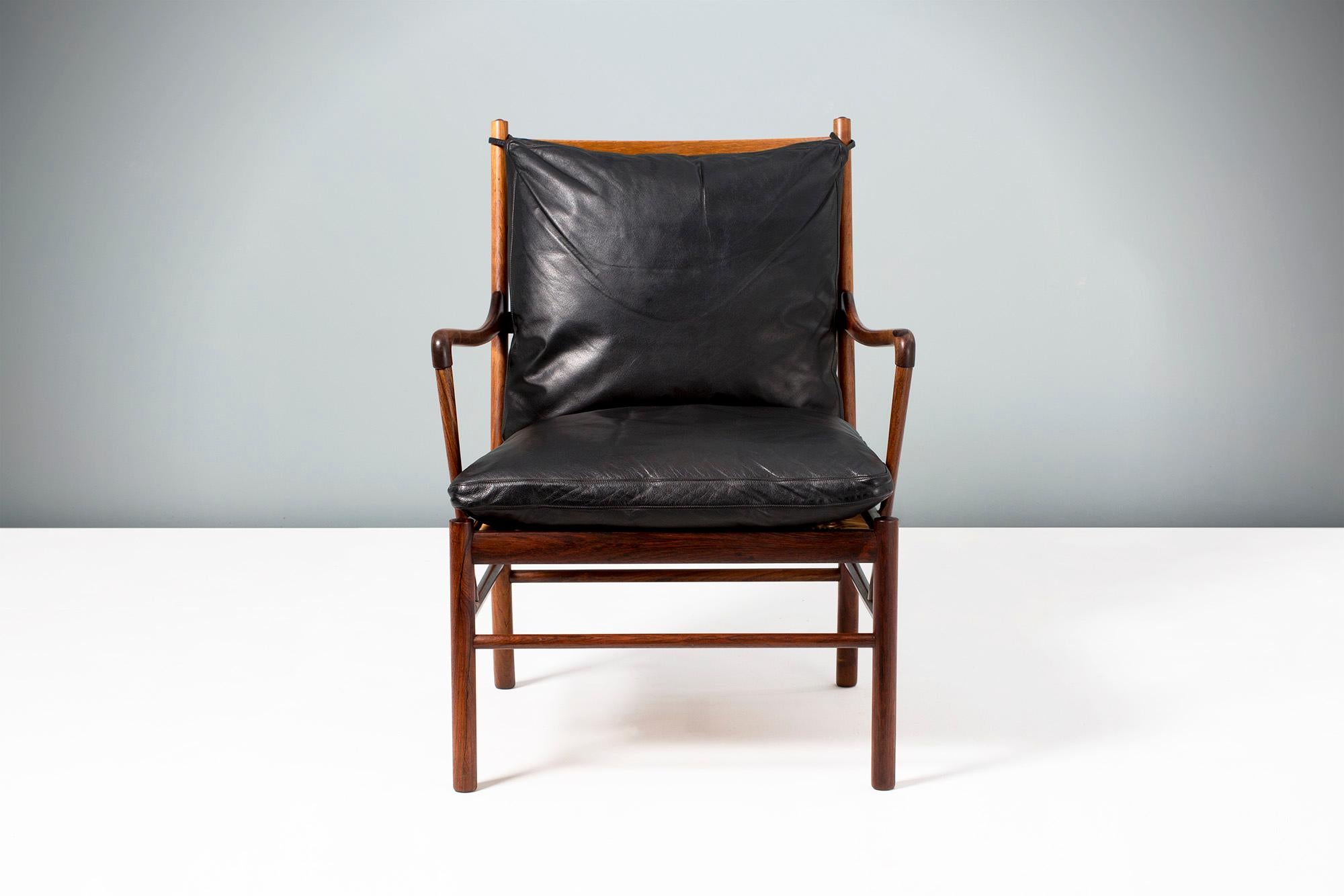 Ole Wanscher Pair of Vintage Rosewood Colonial Chair, 1950s 1