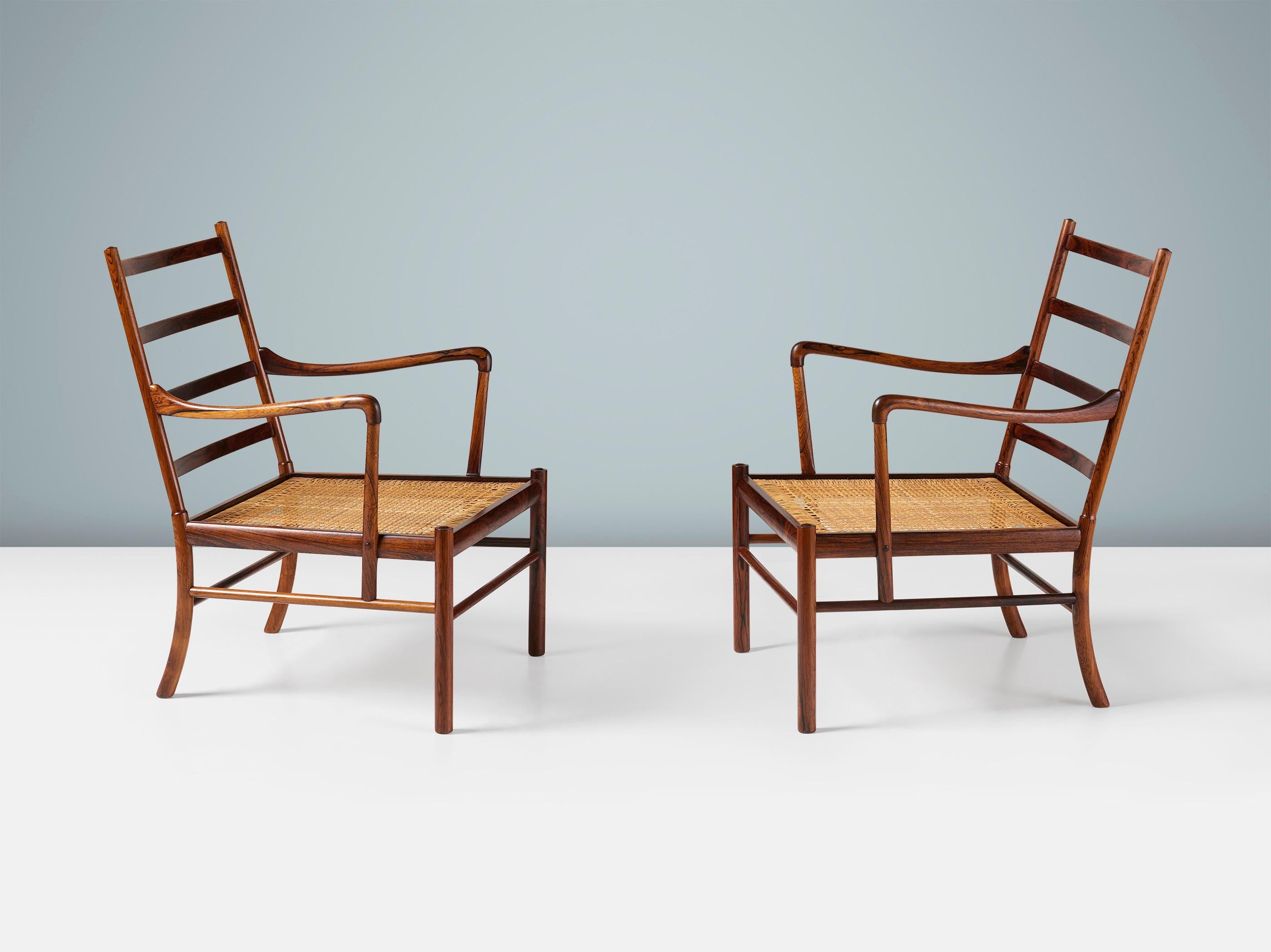 Ole Wanscher - Model PJ-149 Colonial Chair, 1949

A fine pair of Ole Wanscher's most iconic design: The Colonial Chair. Produced by master cabinetmaker Poul Jeppesen in Denmark in the early 1950 in exquisite, highly figured rosewood. The chairs