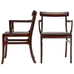 Ole Wanscher Refined Armchair in Original Horsehair Upholstery Denmark