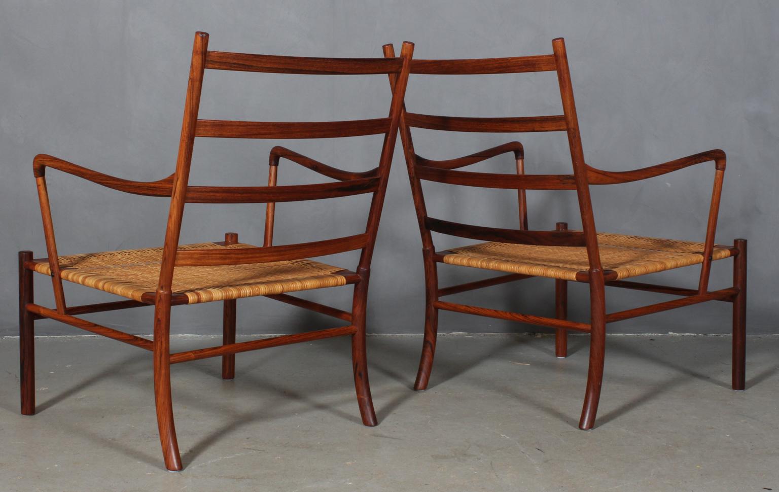 Ole Wanscher Rosewood 1st Edition set of Colonial Chairs, 1949 5