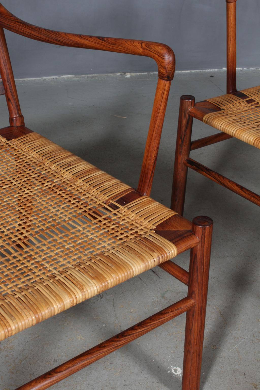 Ole Wanscher Rosewood 1st Edition set of Colonial Chairs, 1949 3