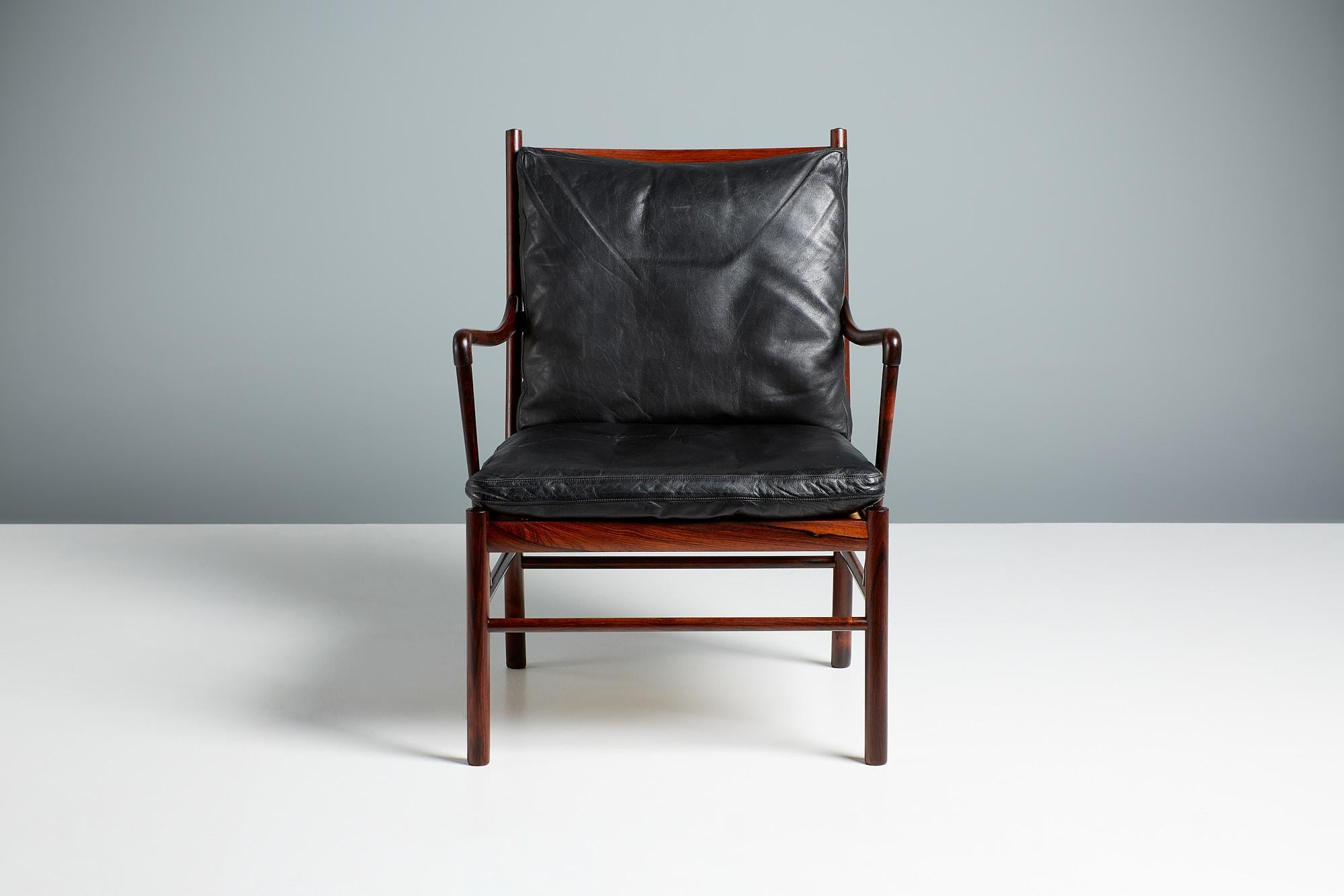 Ole Wanscher - PJ-149 colonial chair, 1949.

Ole Wanscher's Colonial chair is the arguably the high-point of his long and distinguished career. This example was produced in exquisite, highly-figured rosewood with woven rattan cane seat. The chair