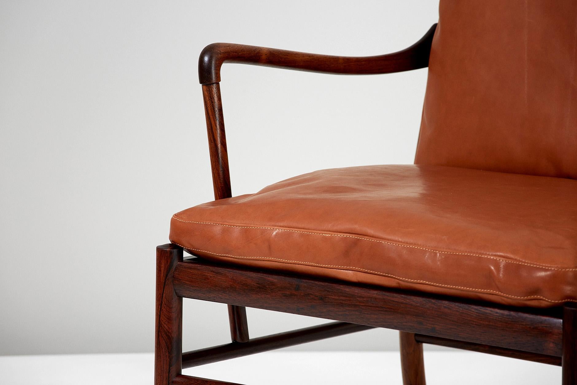 Mid-20th Century Ole Wanscher Rosewood Colonial Chair, 1949