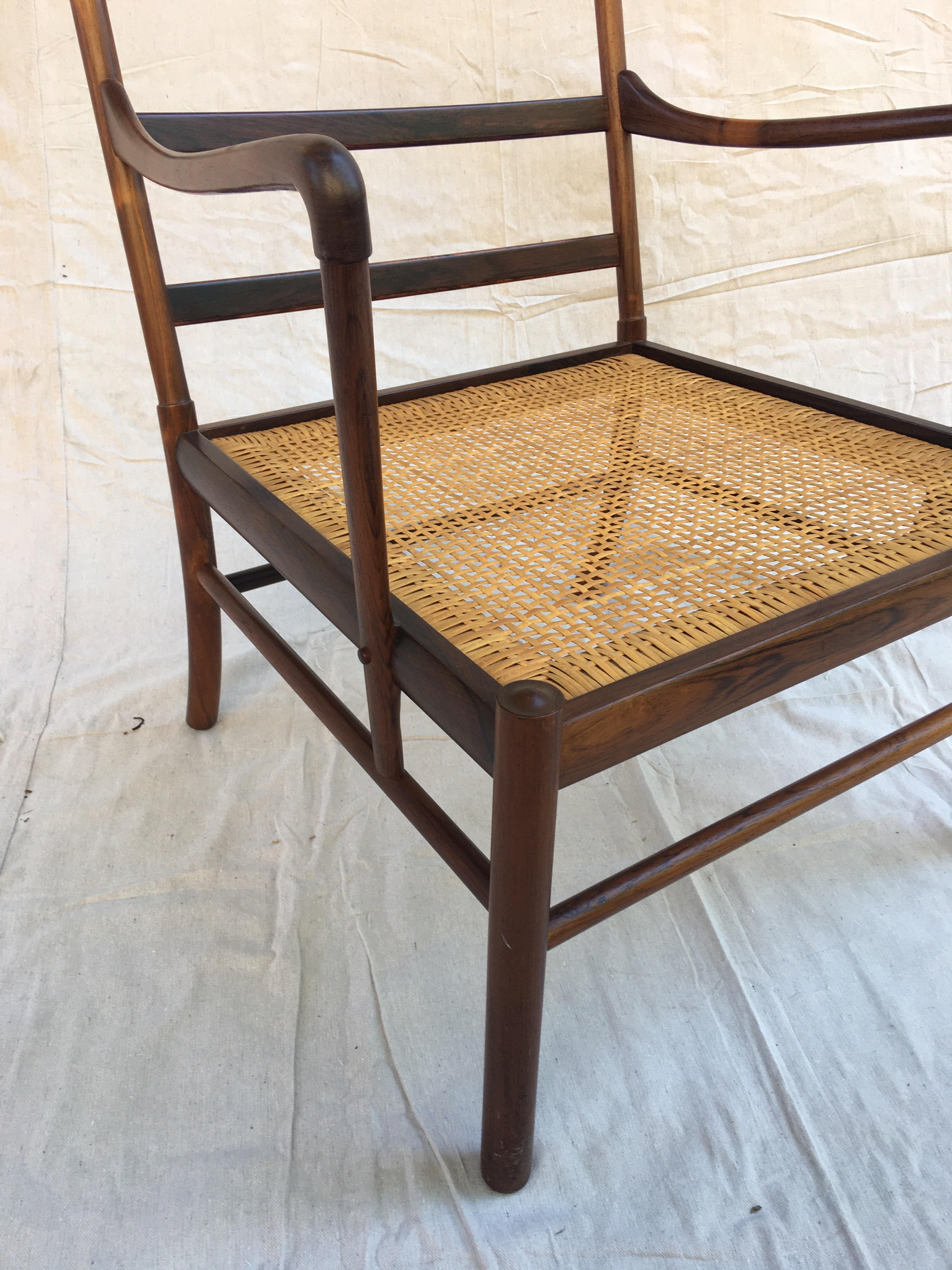 Ole Wanscher Rosewood Colonial Chair 8