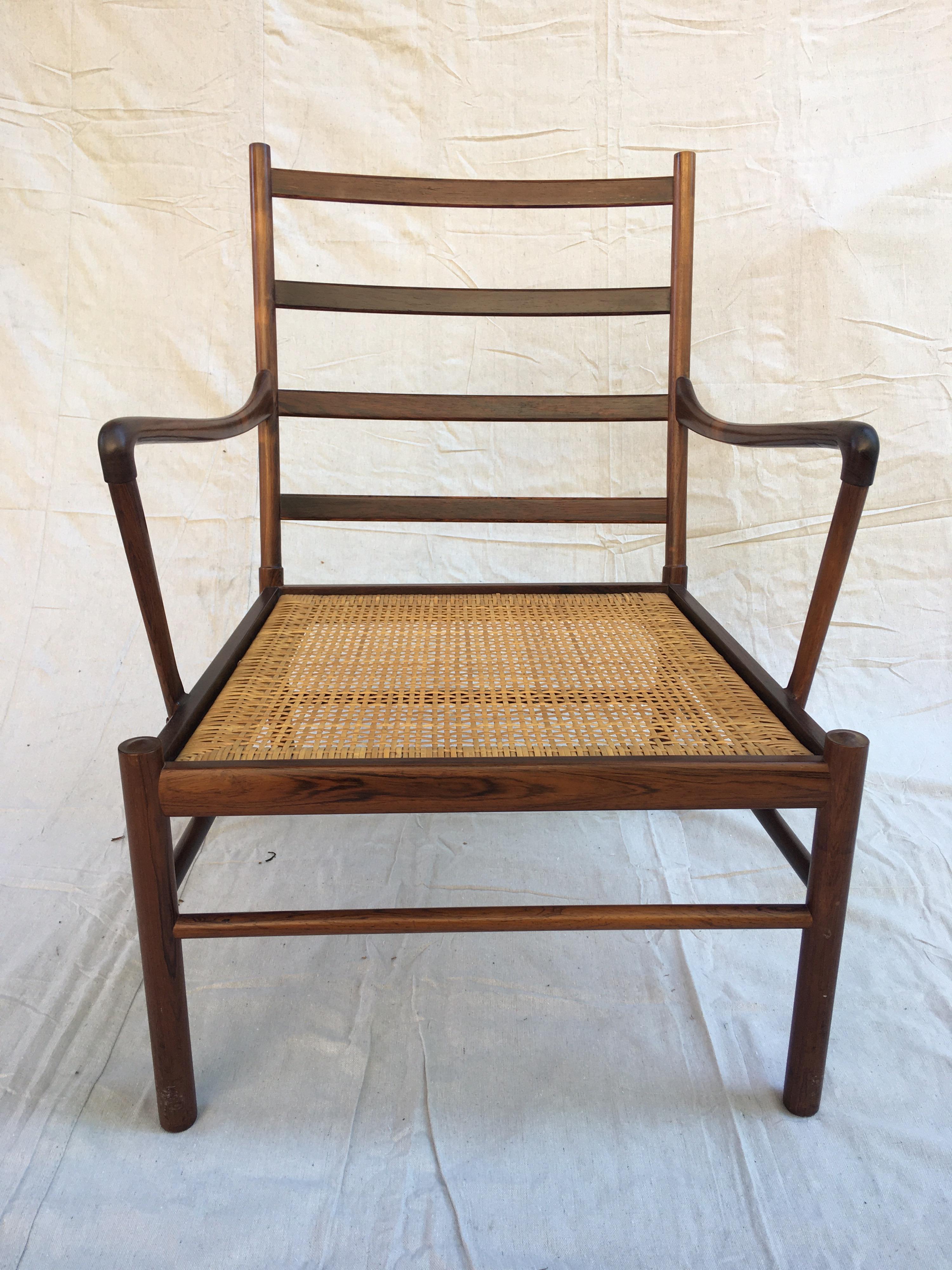 Danish Ole Wanscher Rosewood Colonial Chair