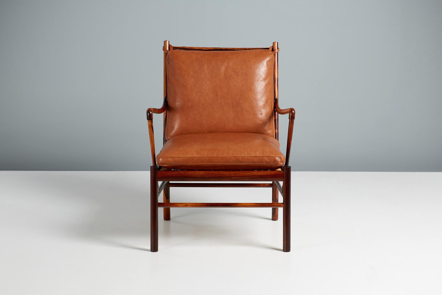 Ole Wanscher - Modell PJ-149 Kolonialer Stuhl, 1949

Ole Wanschers ikonischer Karrierehöhepunkt: der 1949 entworfene Colonial Chair, der in den 1950er Jahren von Tischlermeister Poul Jeppesen in Dänemark hergestellt wurde. Es bezieht sich auf Möbel
