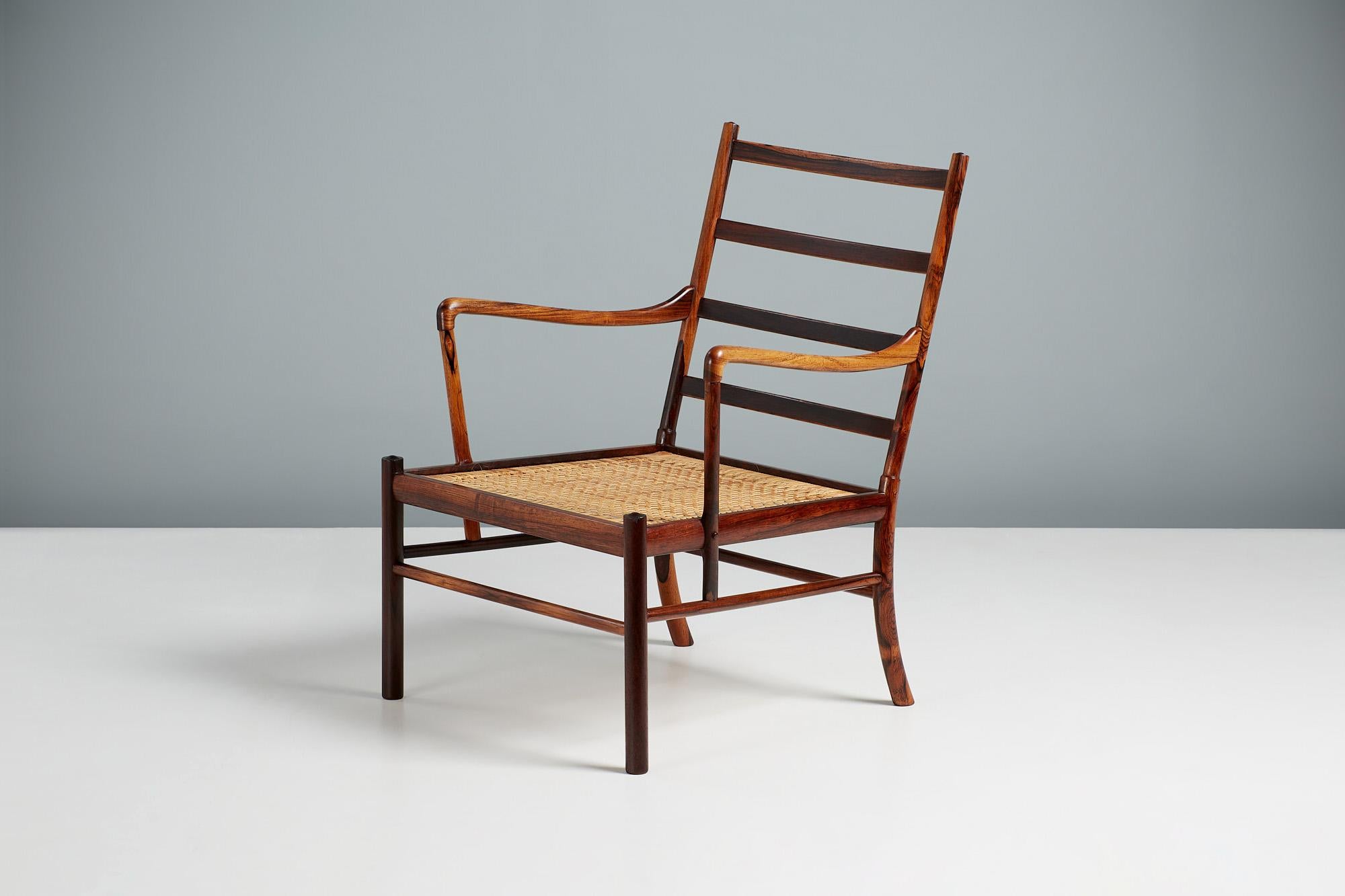 Ole Wanscher, Colonial-Loungesessel aus Rosenholz, 1949 im Angebot 1