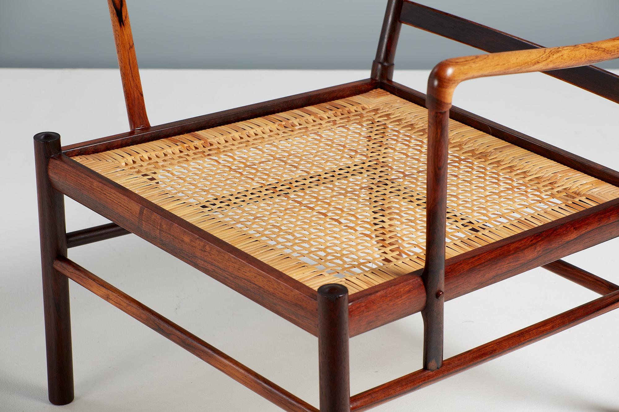 Mid-20th Century Ole Wanscher Rosewood Colonial Lounge Chair, 1949 For Sale
