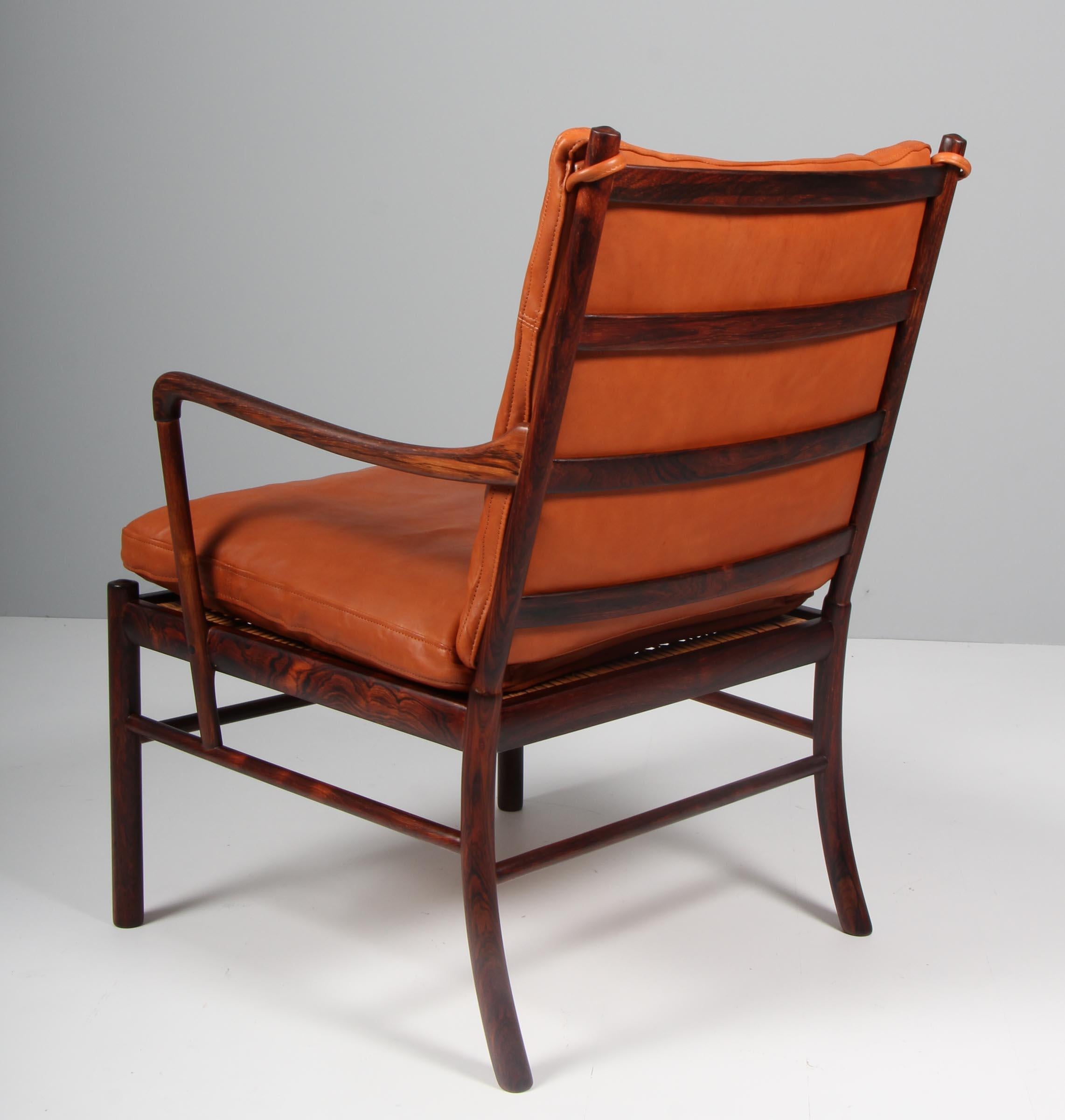 Ole Wanscher Rosewood colonial lounge chair, 1950s, Denmark, Goat leather 5