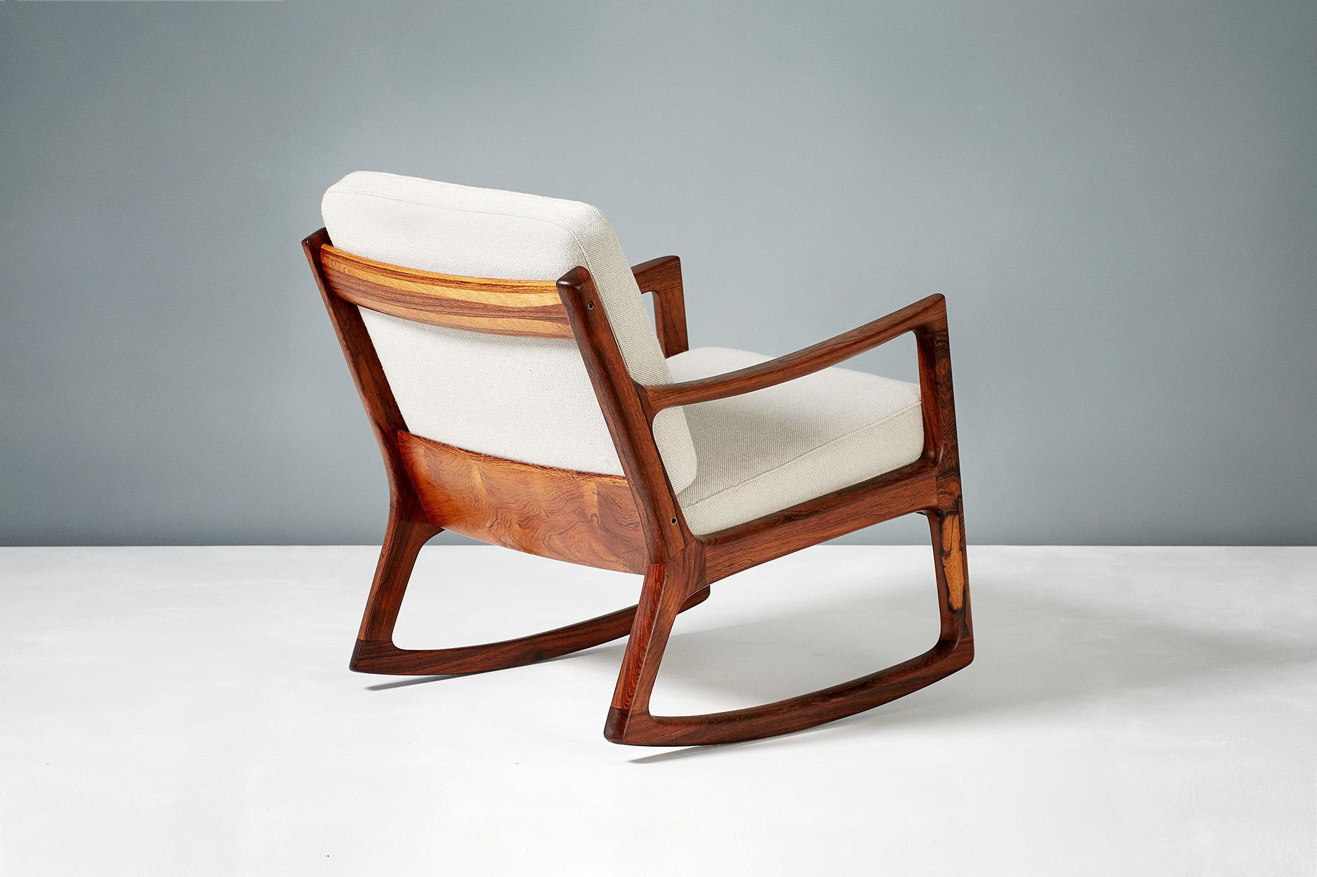 Scandinavian Modern Ole Wanscher Rosewood Rocking Chair, circa 1960
