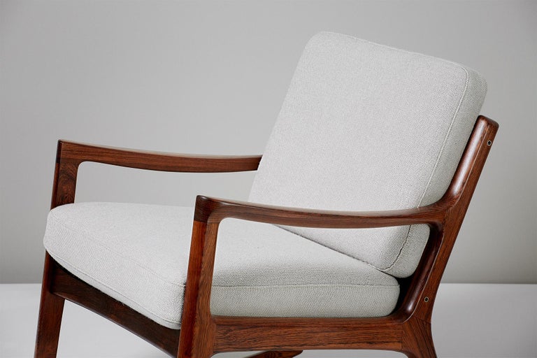 Mid-20th Century Ole Wanscher Rosewood Rocking Chair, circa 1960