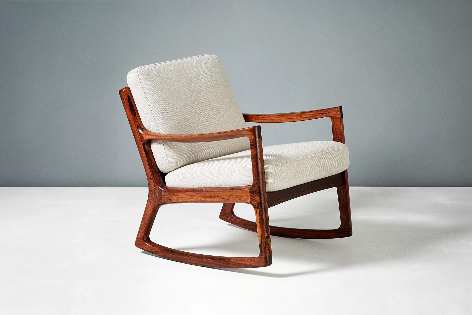 Mid-20th Century Ole Wanscher Rosewood Rocking Chair, circa 1960