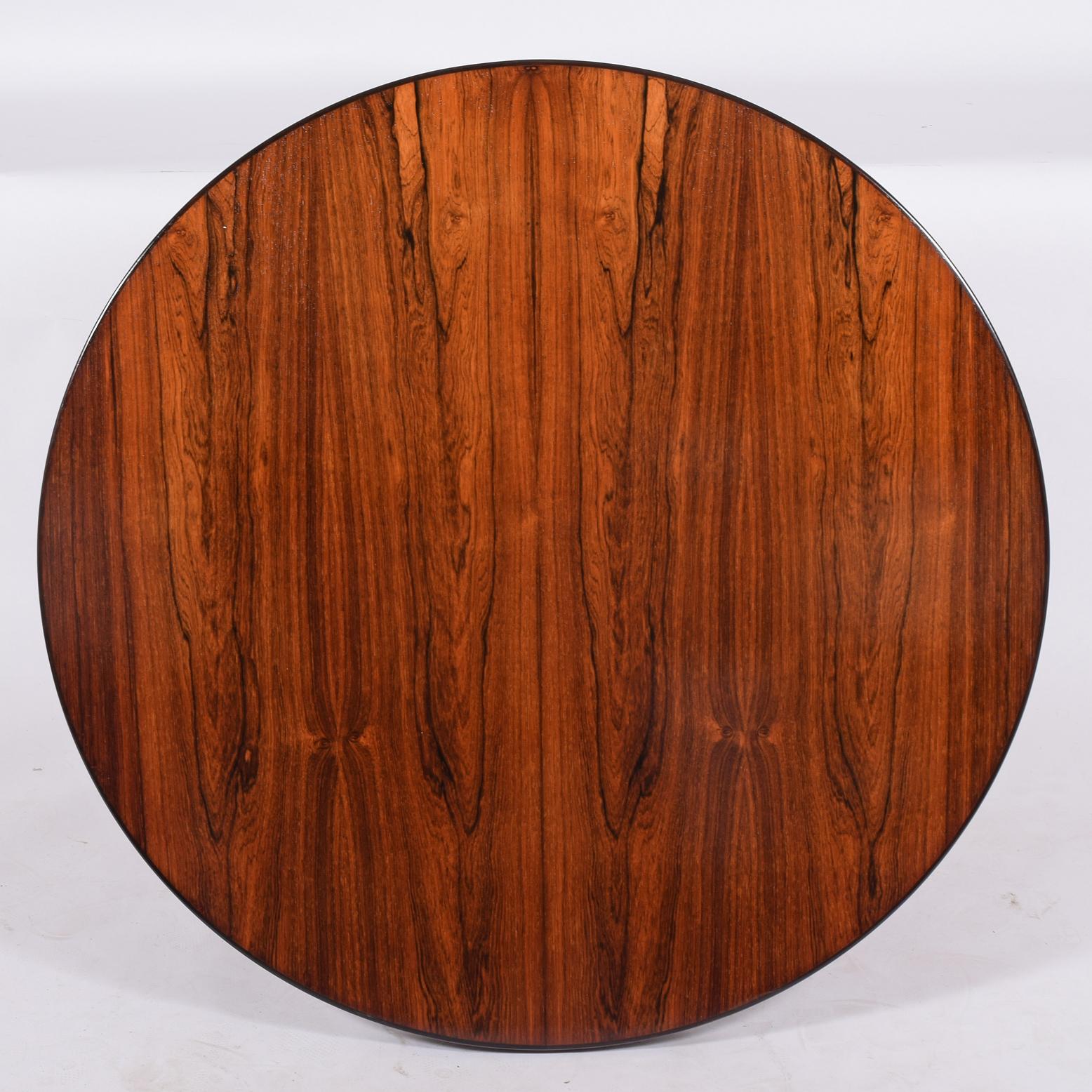 Ole Wanscher design occasional table in Brazilian rosewood paper label from cabinet maker Iversen.