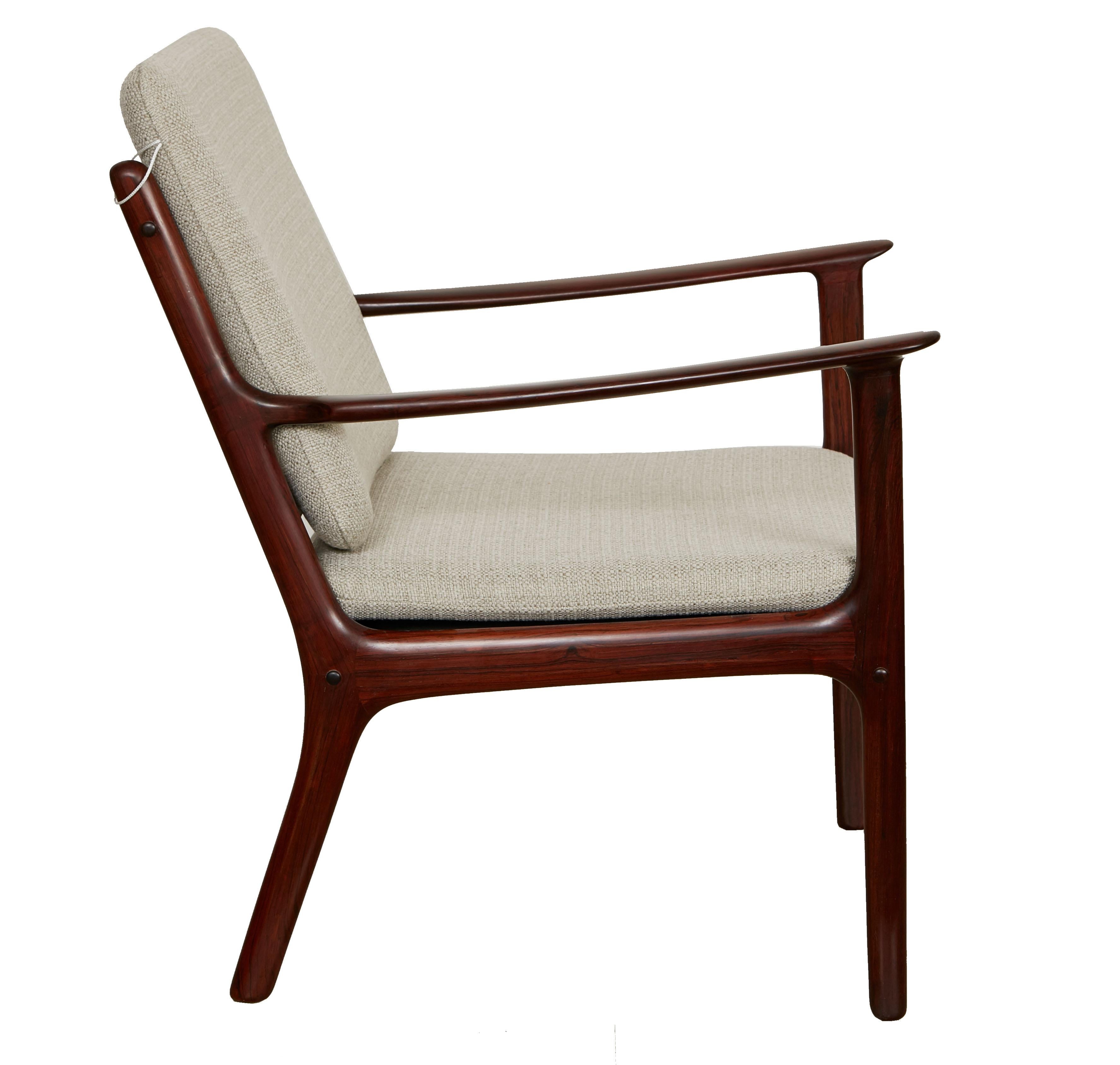 Mid-20th Century Ole Wanscher Rosewood Sofa and Chair Set For Sale