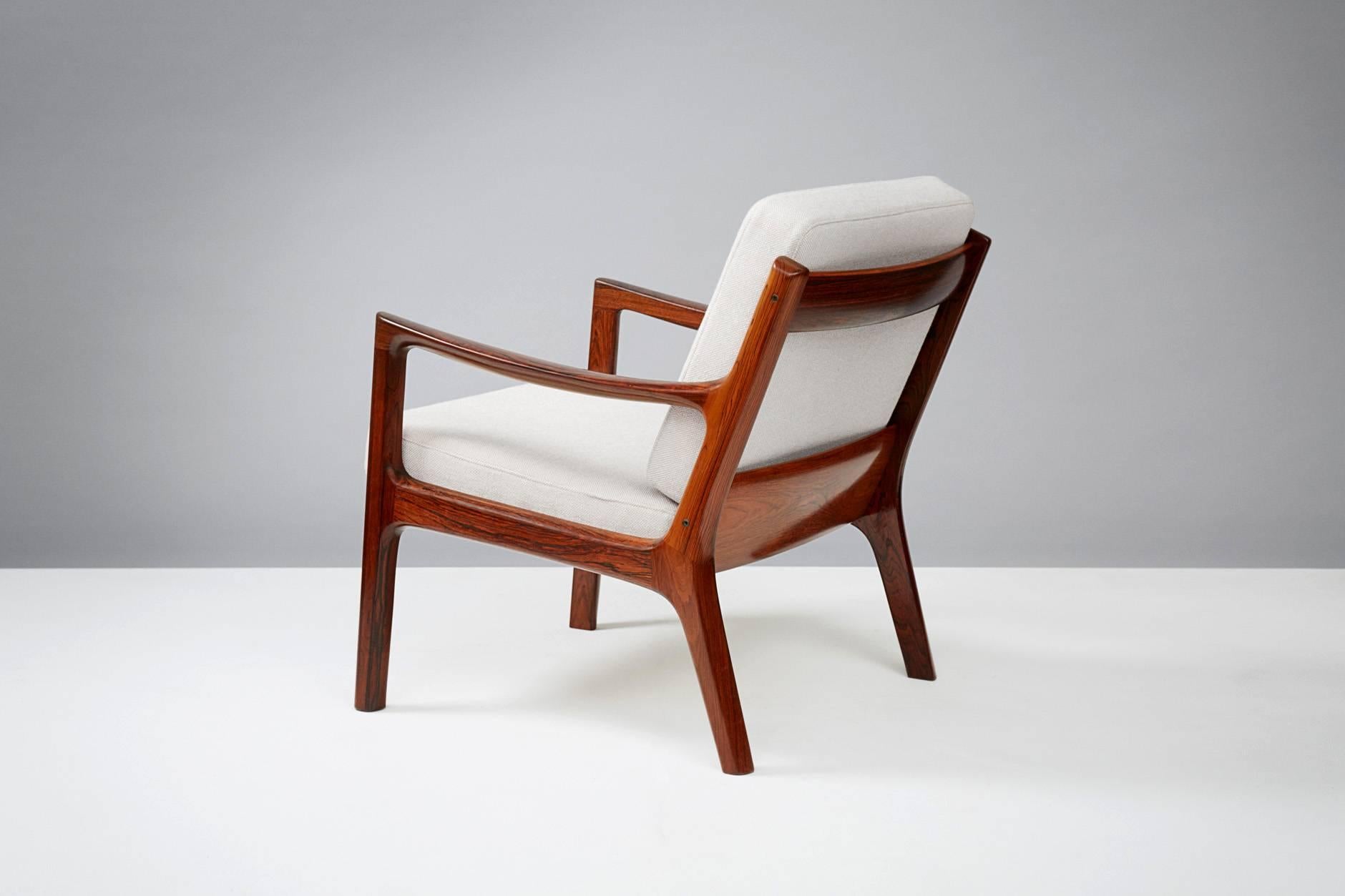 Danish Ole Wanscher Senator Lounge Chair, Rosewood