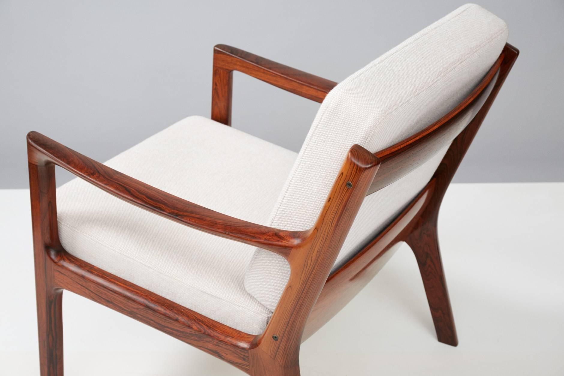 Ole Wanscher Senator Lounge Chair, Rosewood In Excellent Condition In London, GB