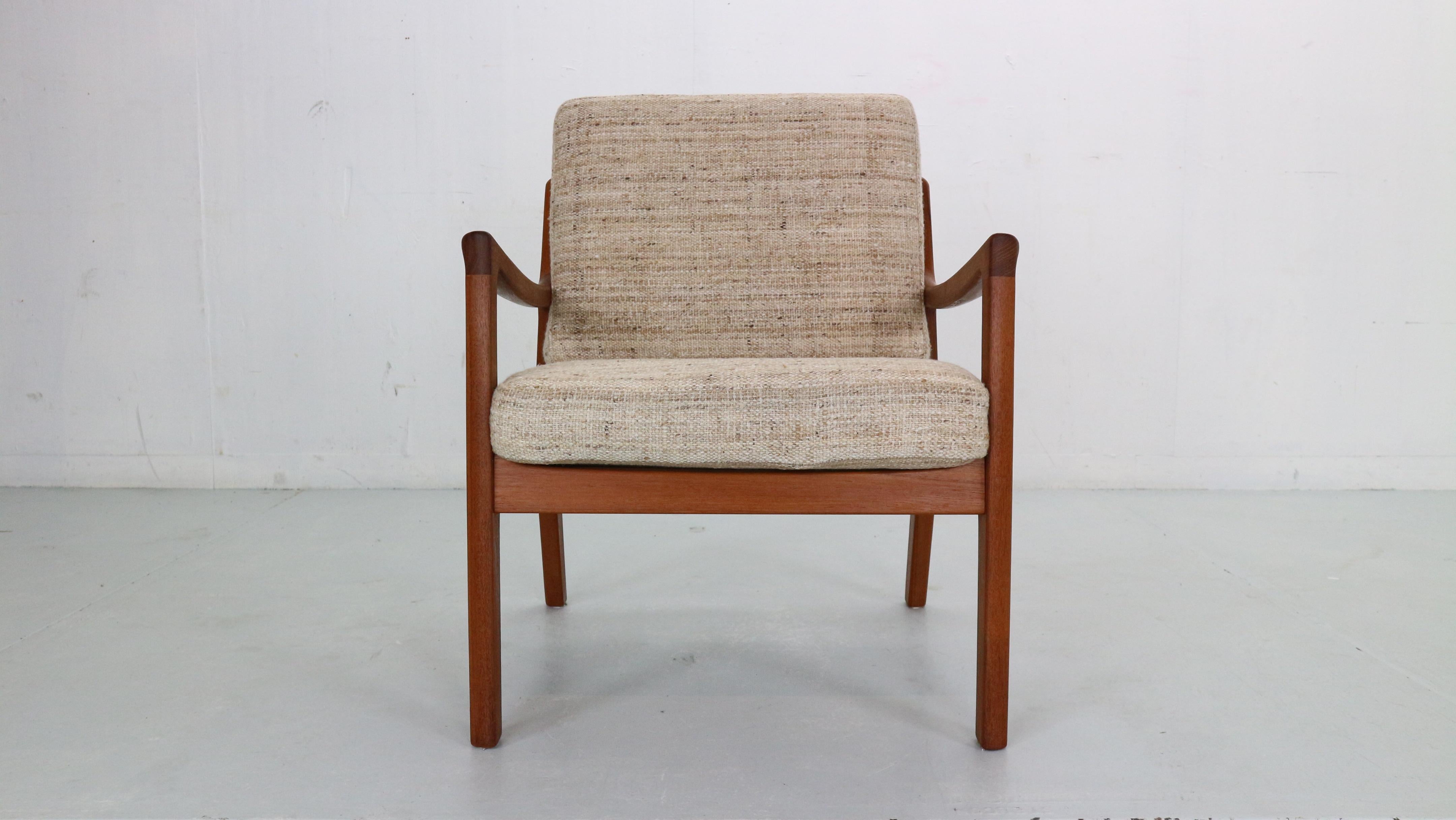 Ole Wanscher Set of 2 Teak Senator Lounge Chair for France& Son, Denmark, 1950's 7