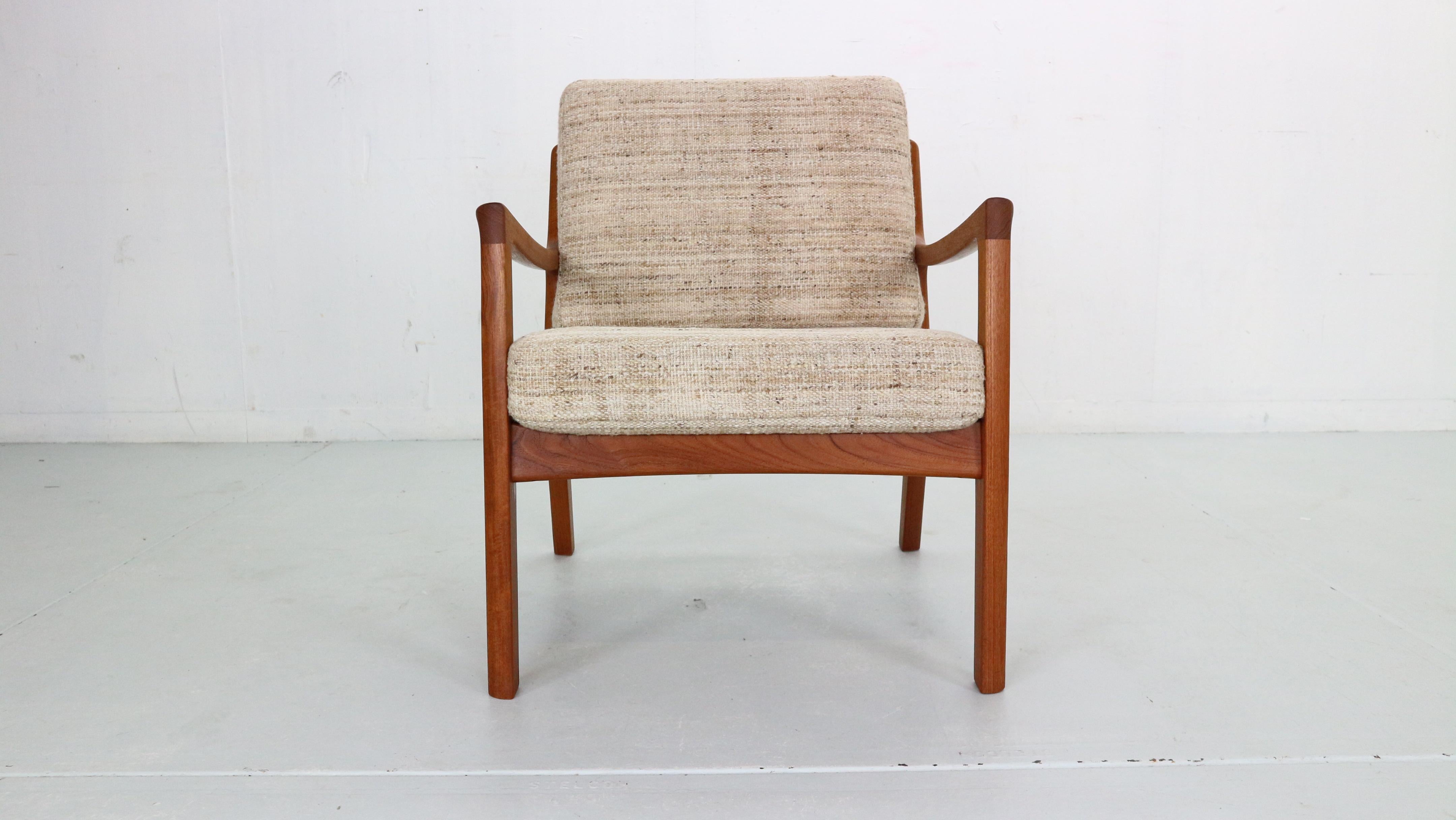 Ole Wanscher Set of 2 Teak Senator Lounge Chair for France& Son, Denmark, 1950's 2