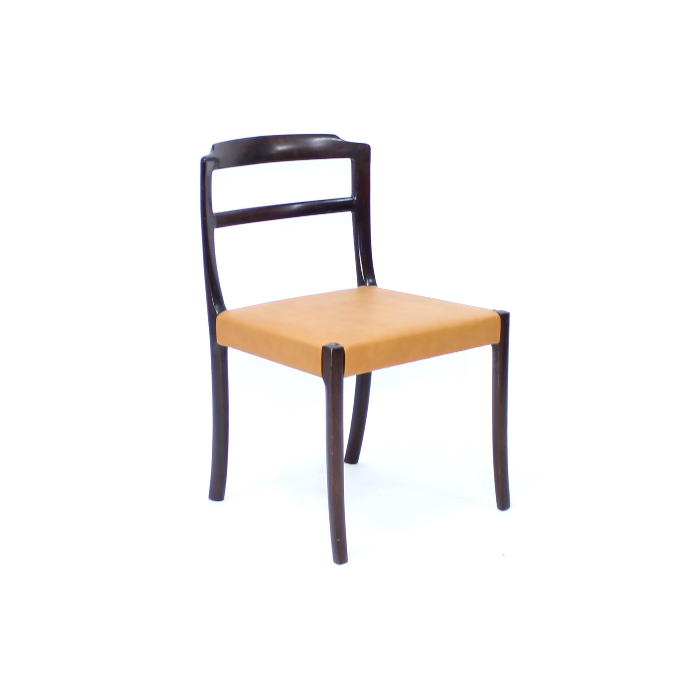 Ole Wanscher, 6er-Set dänischer Esszimmerstühle aus Leder und Mahagoni für CADO, 1960er-Jahre im Angebot 8