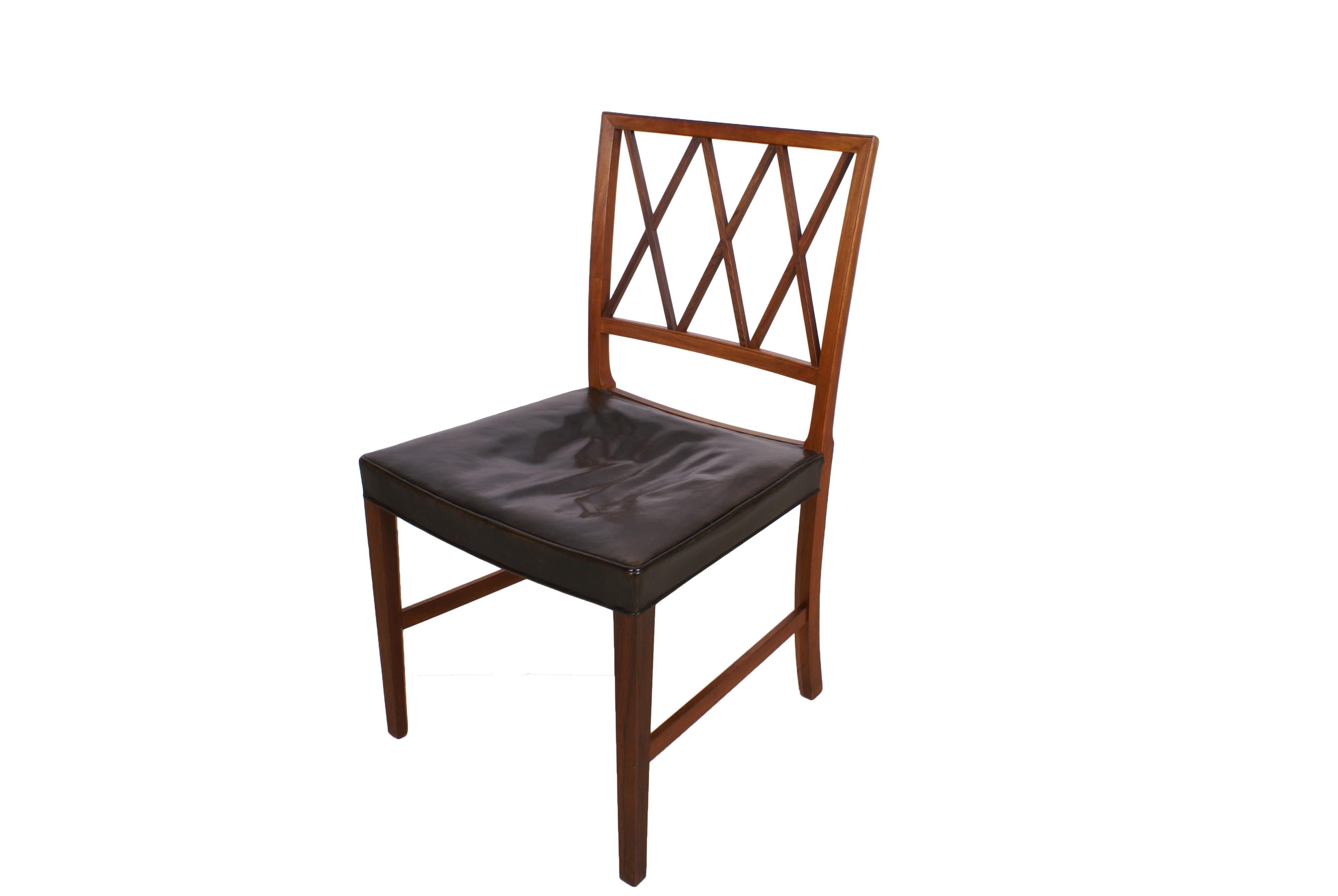 Ole Wanscher Set of 8 Dining Chairs, Rosewood by Cabinetmaker A.J. Iversen, 1942 2