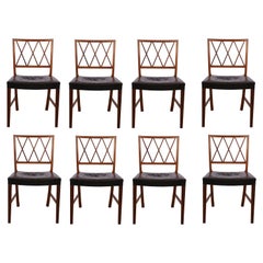 Ole Wanscher Set of 8 Dining Chairs, Rosewood by Cabinetmaker A.J. Iversen, 1942