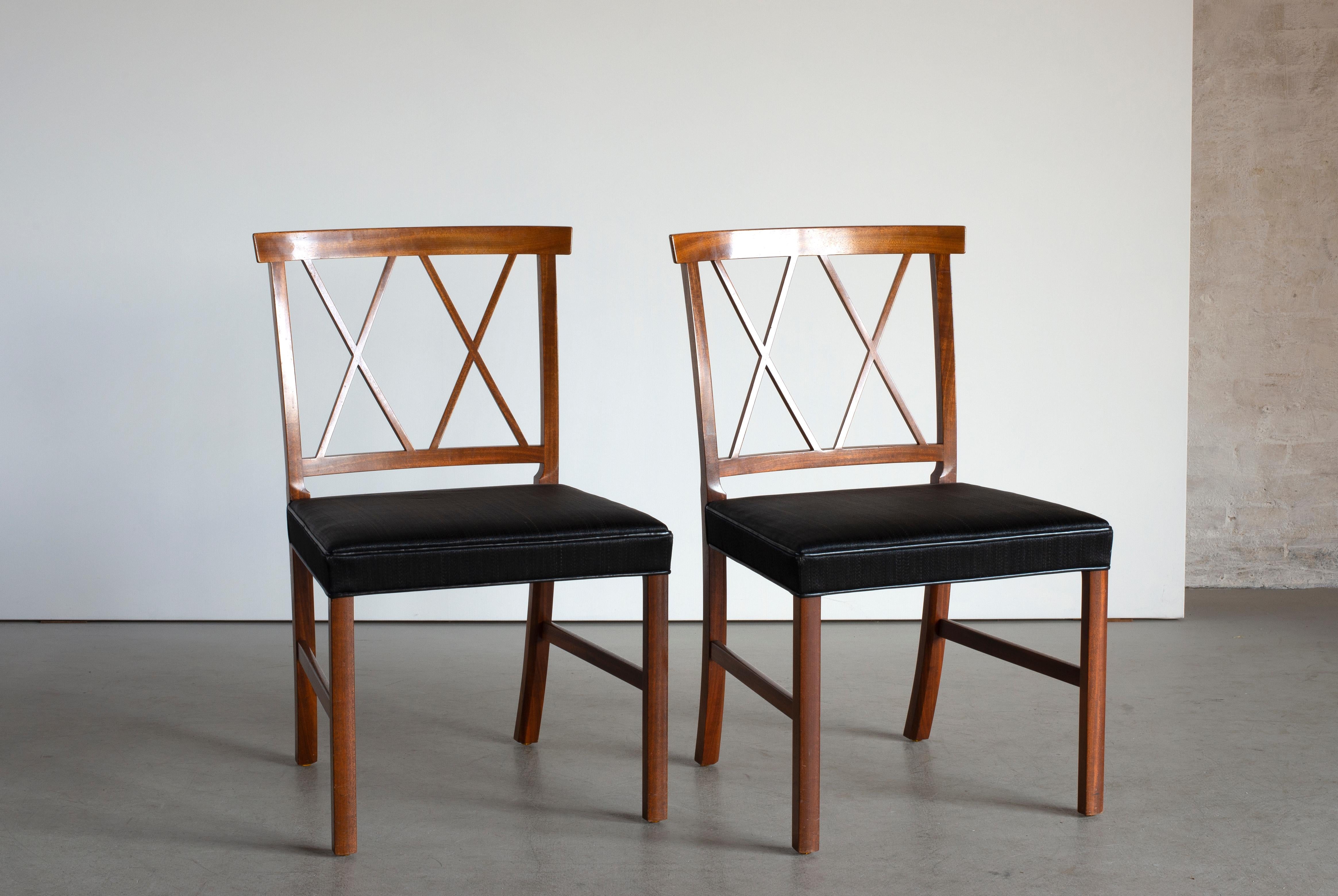 Scandinavian Modern Ole Wanscher Set of Eight Chairs for a. J. Iversen For Sale