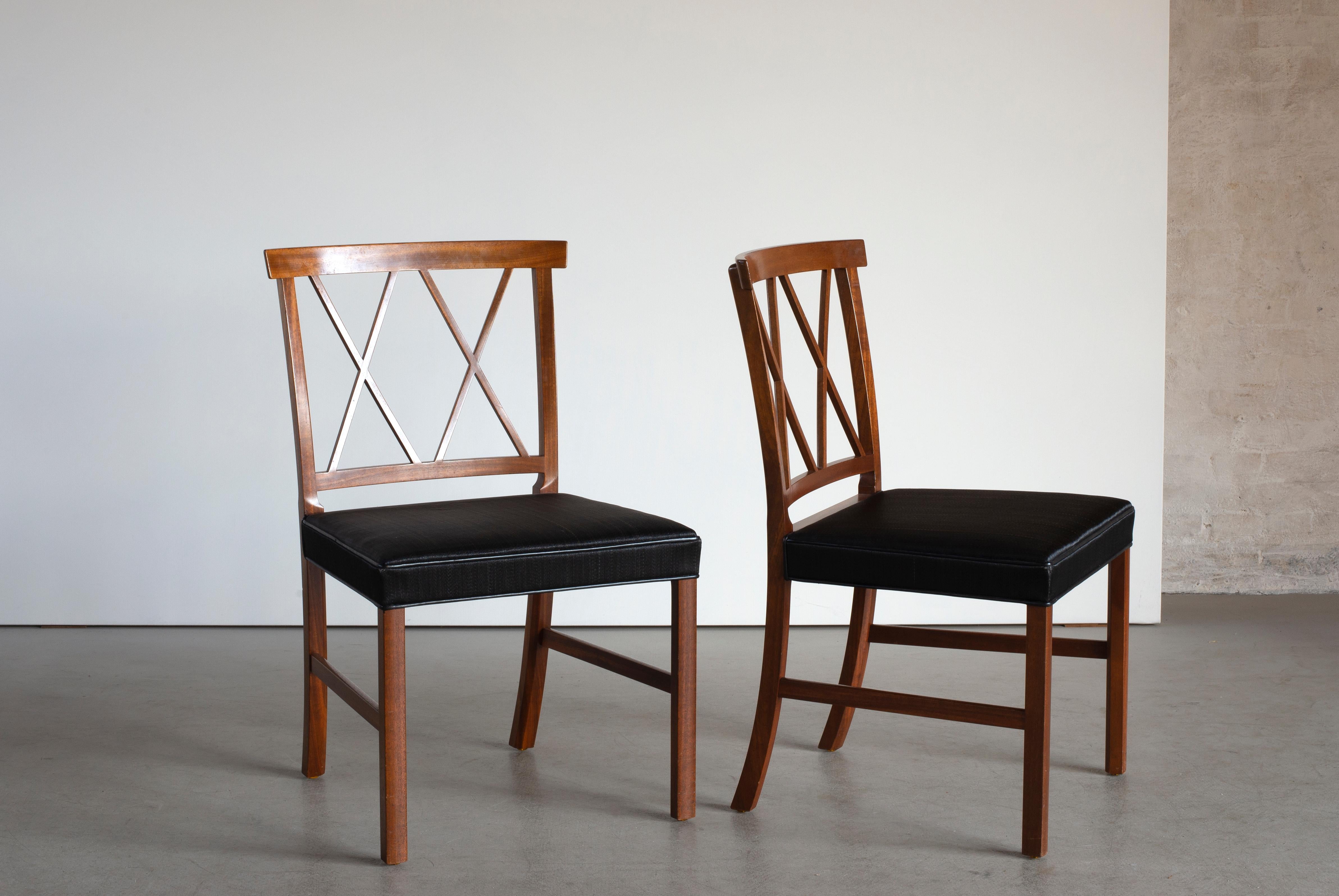 Danish Ole Wanscher Set of Eight Chairs for a. J. Iversen For Sale