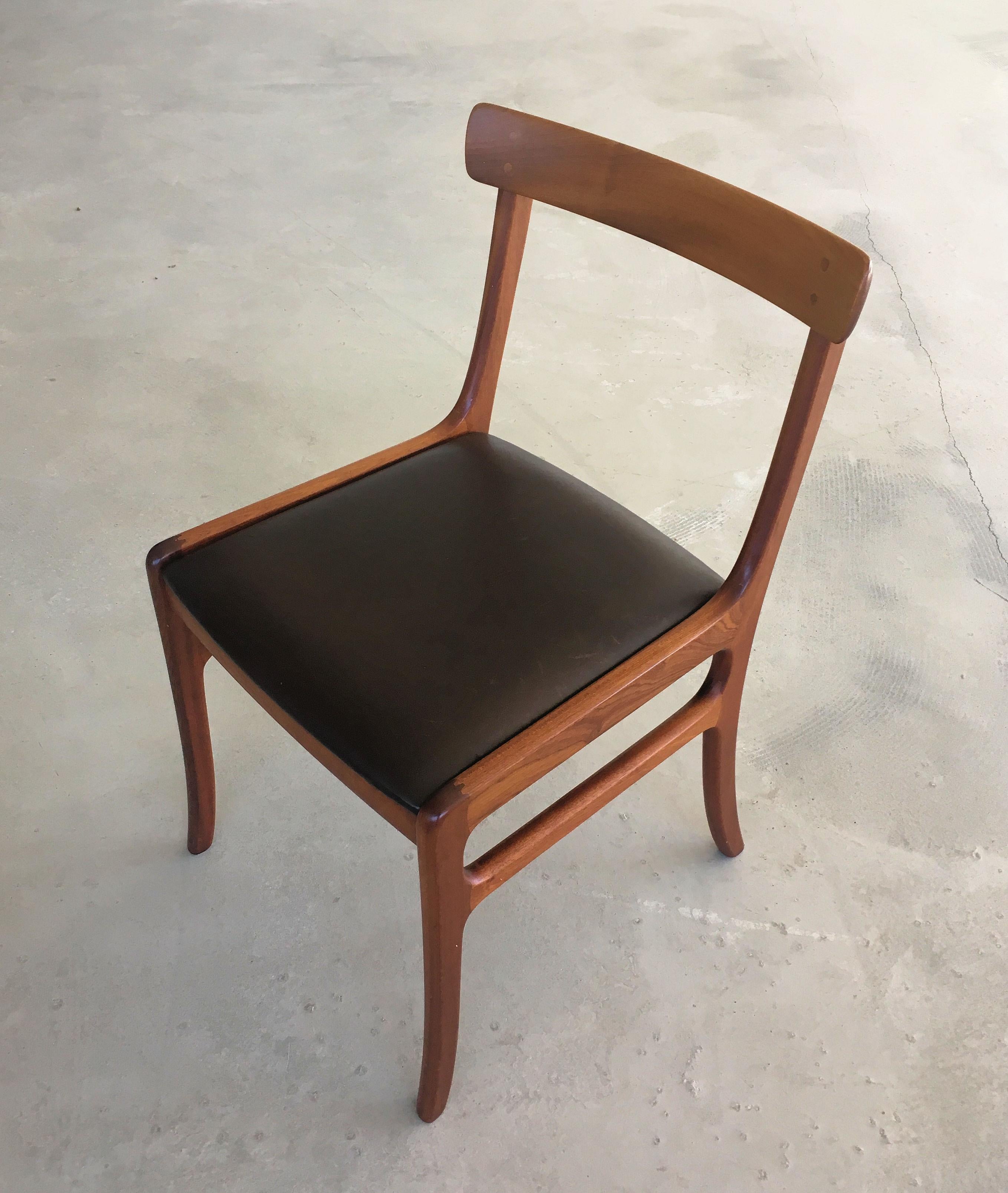 Mid-Century Modern Ole Wanscher Set of Eight Refinished Mahogany Dining Chairs, Inc. Re-upholstery