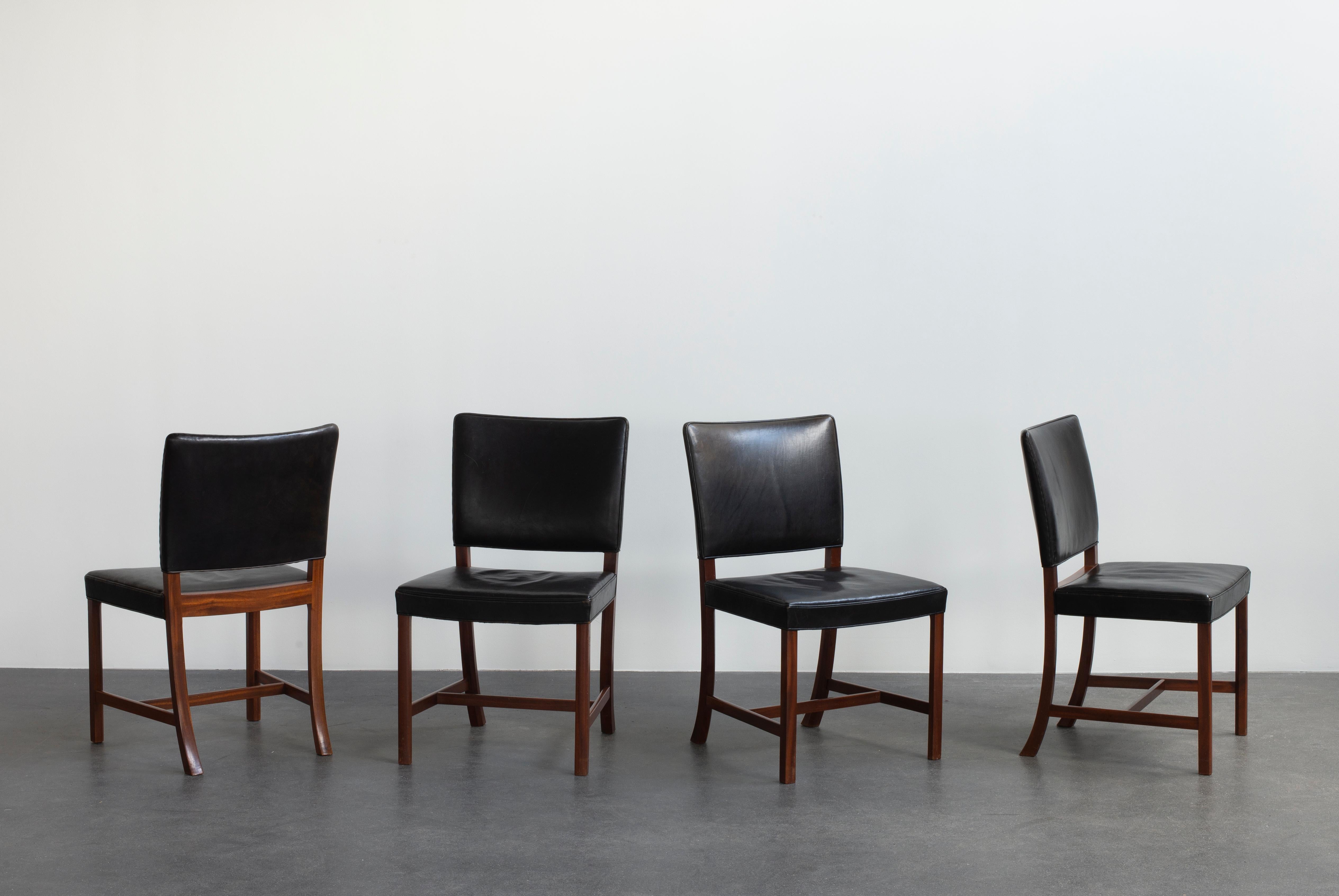 Scandinavian Modern Ole Wanscher Set of Four Chairs for A. J. Iversen For Sale