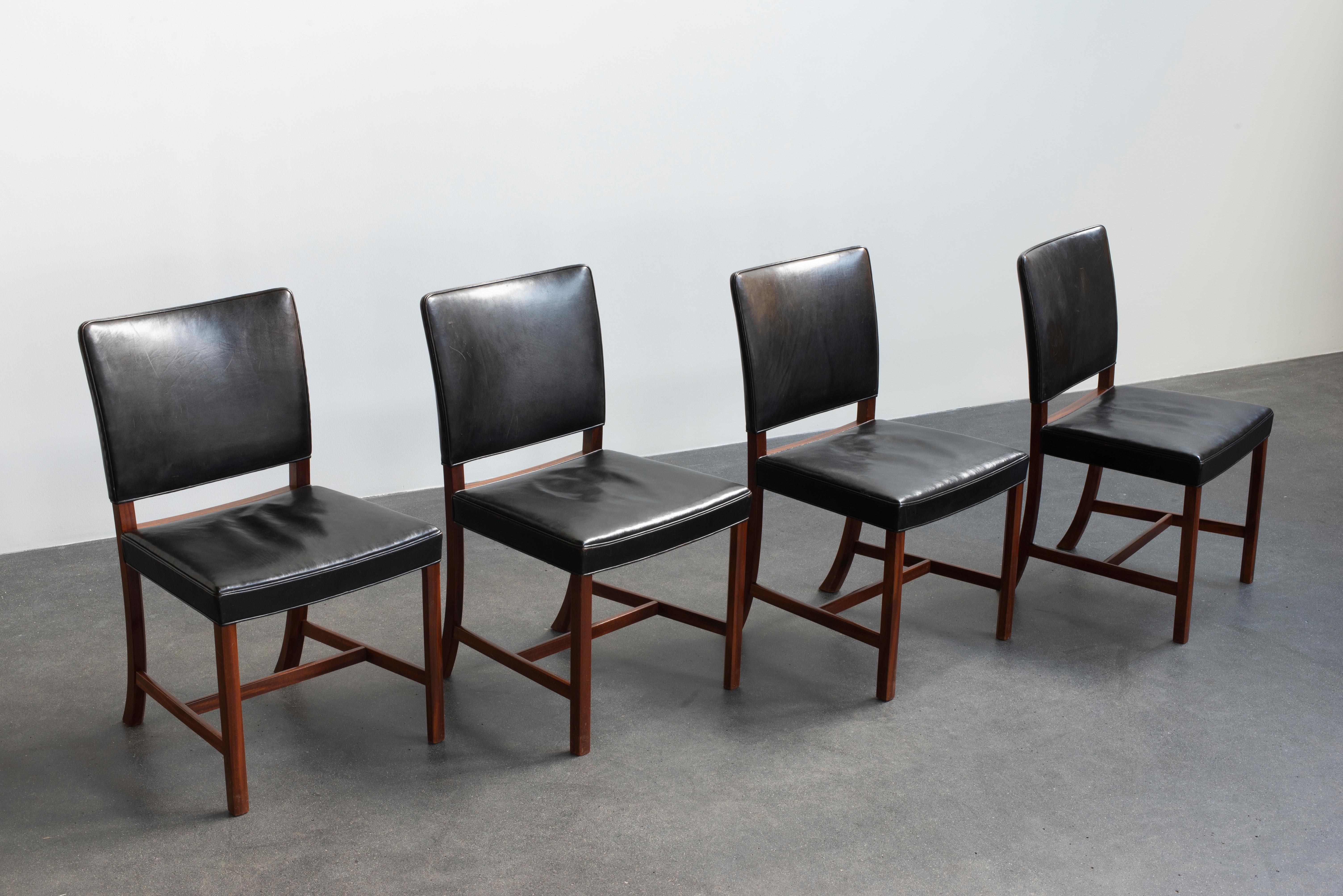 Danish Ole Wanscher Set of Four Chairs for A. J. Iversen For Sale