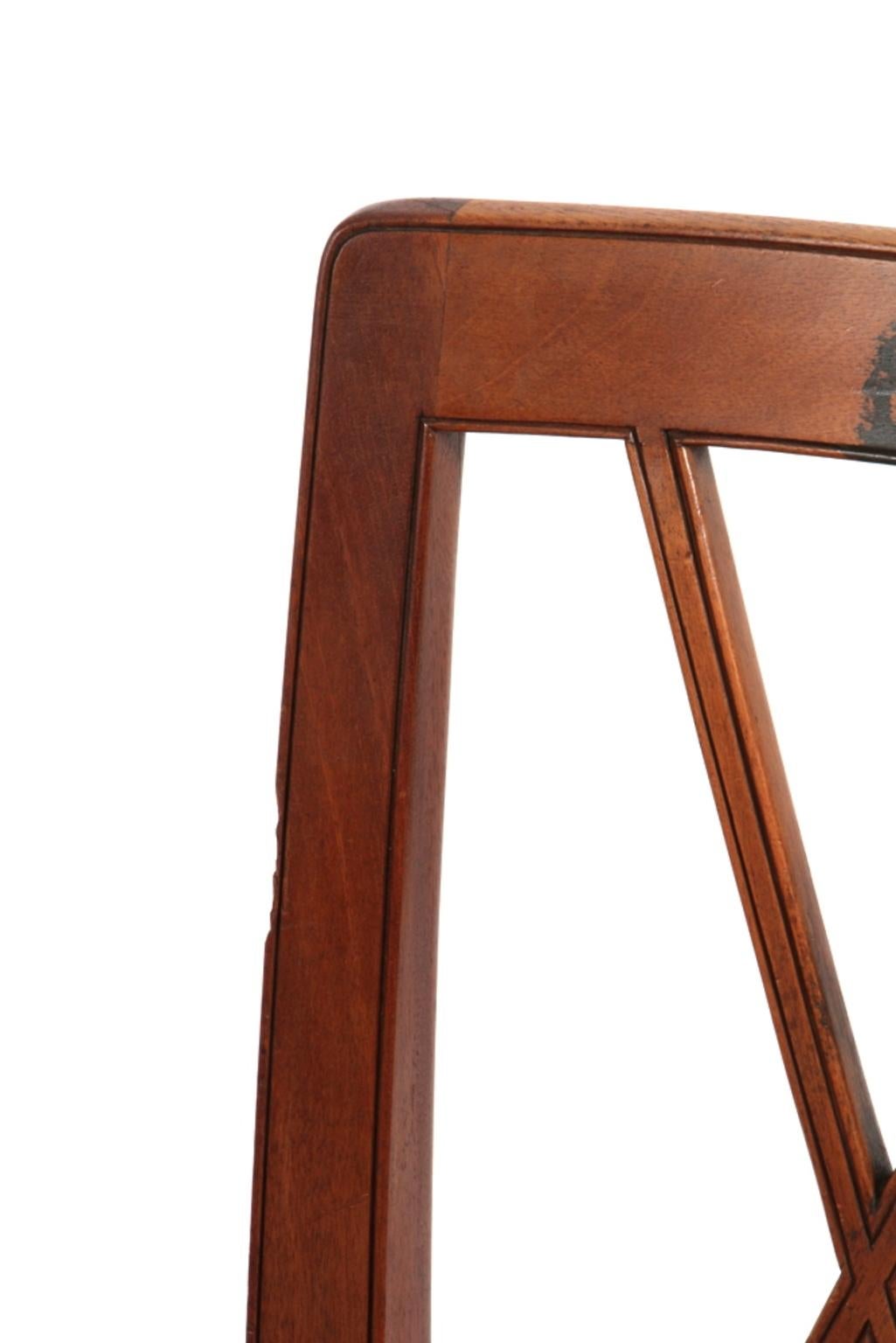 Mid-20th Century Ole Wanscher Set of Four Dining Chairs in Mahogany and Cognac Aniline Leather