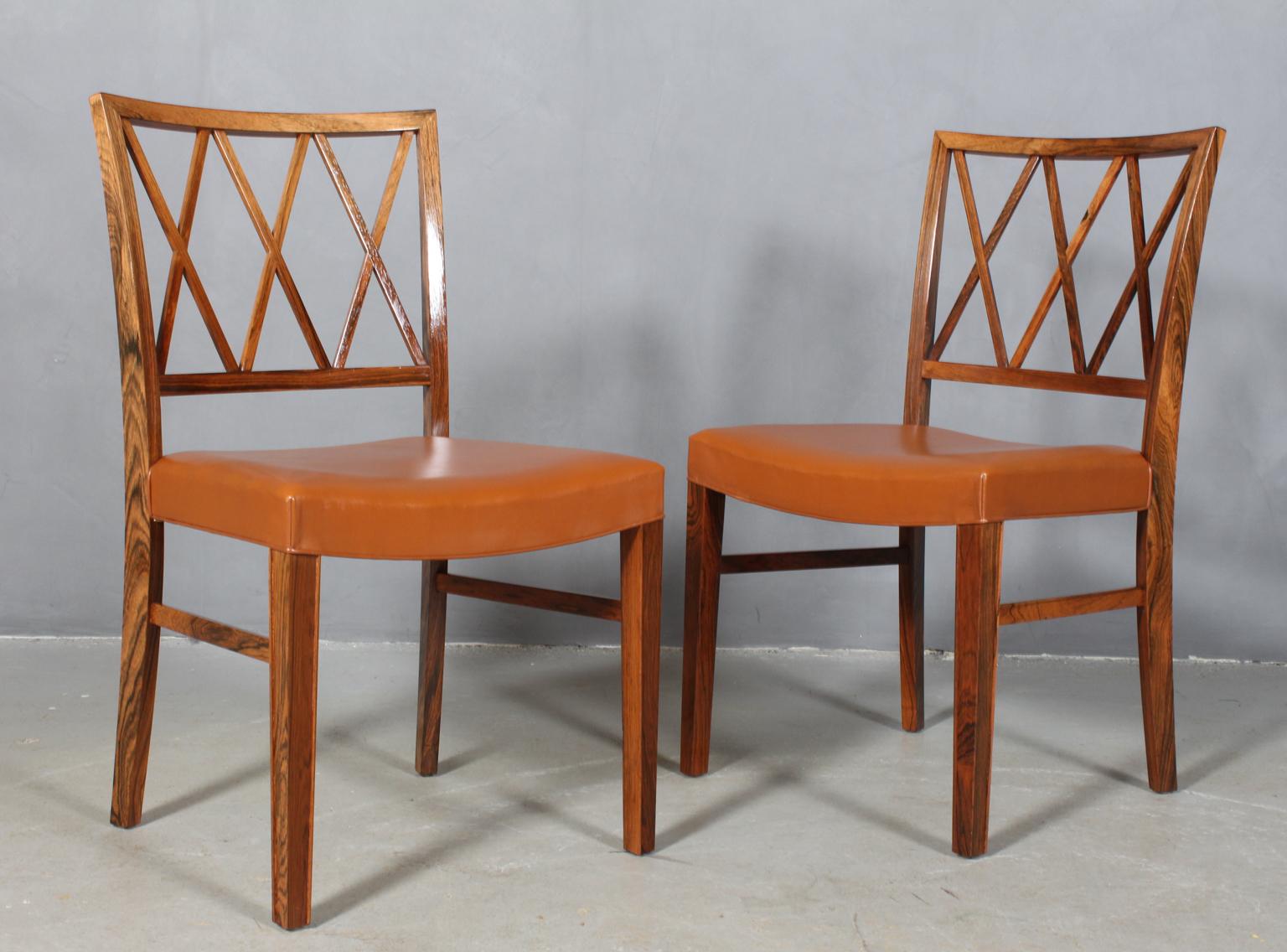 Danish Ole Wanscher Set of Four Dining Chairs in Rosewood