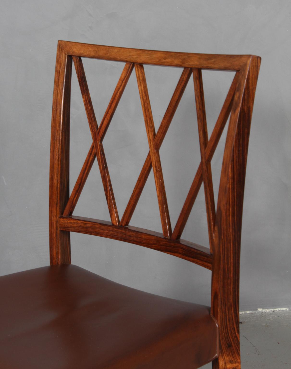 Mid-20th Century Ole Wanscher Set of Four Dining Chairs in Rosewood